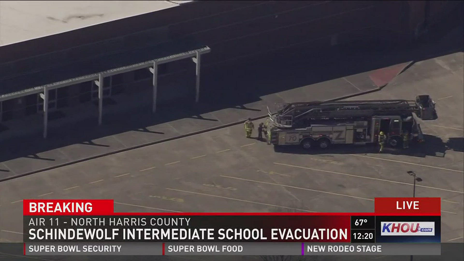 Students at a Spring school were told to evacuate after reports of smoke in the building on Wednesday.