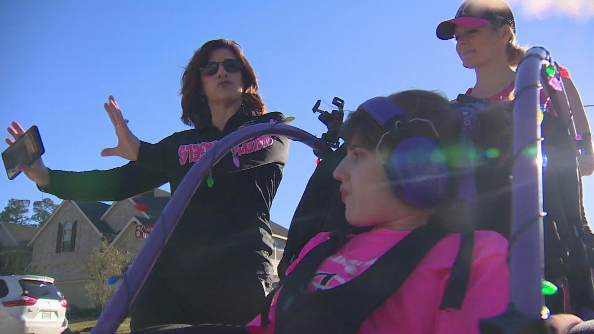 The nonprofit Ainsley's Angels is coordinating 19 teams of seasoned runners pushing disabled participants in special wheelchairs dubbed chariots.