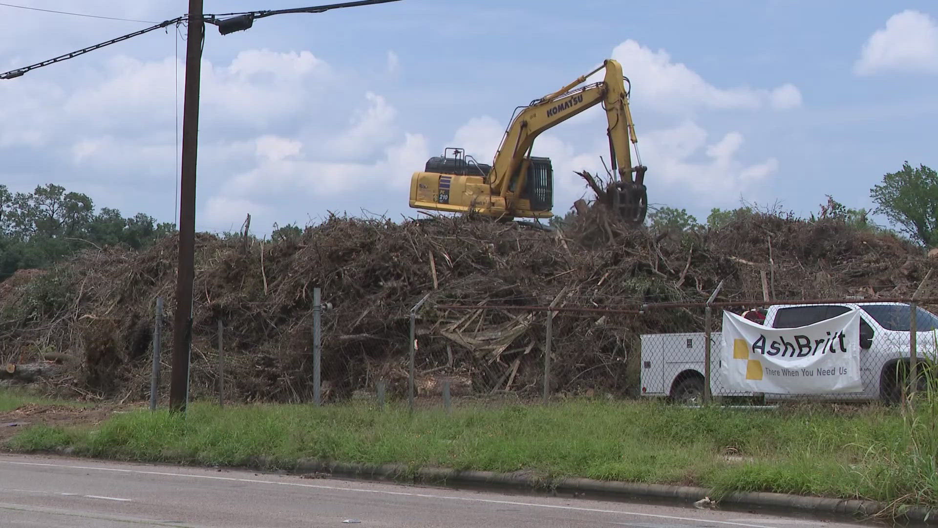 The City said it would be recycling the debris, partnering with multiple agencies that use mulch and work to get a lot of the debris distributed.