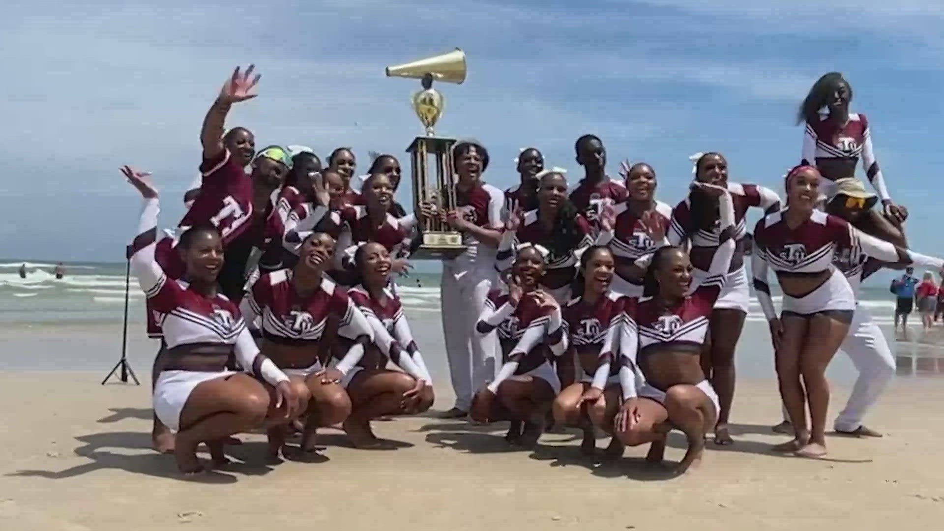 The Texas Southern cheerleaders made history on Friday in Florida, becoming the first historically Black college or university to win the national championship.