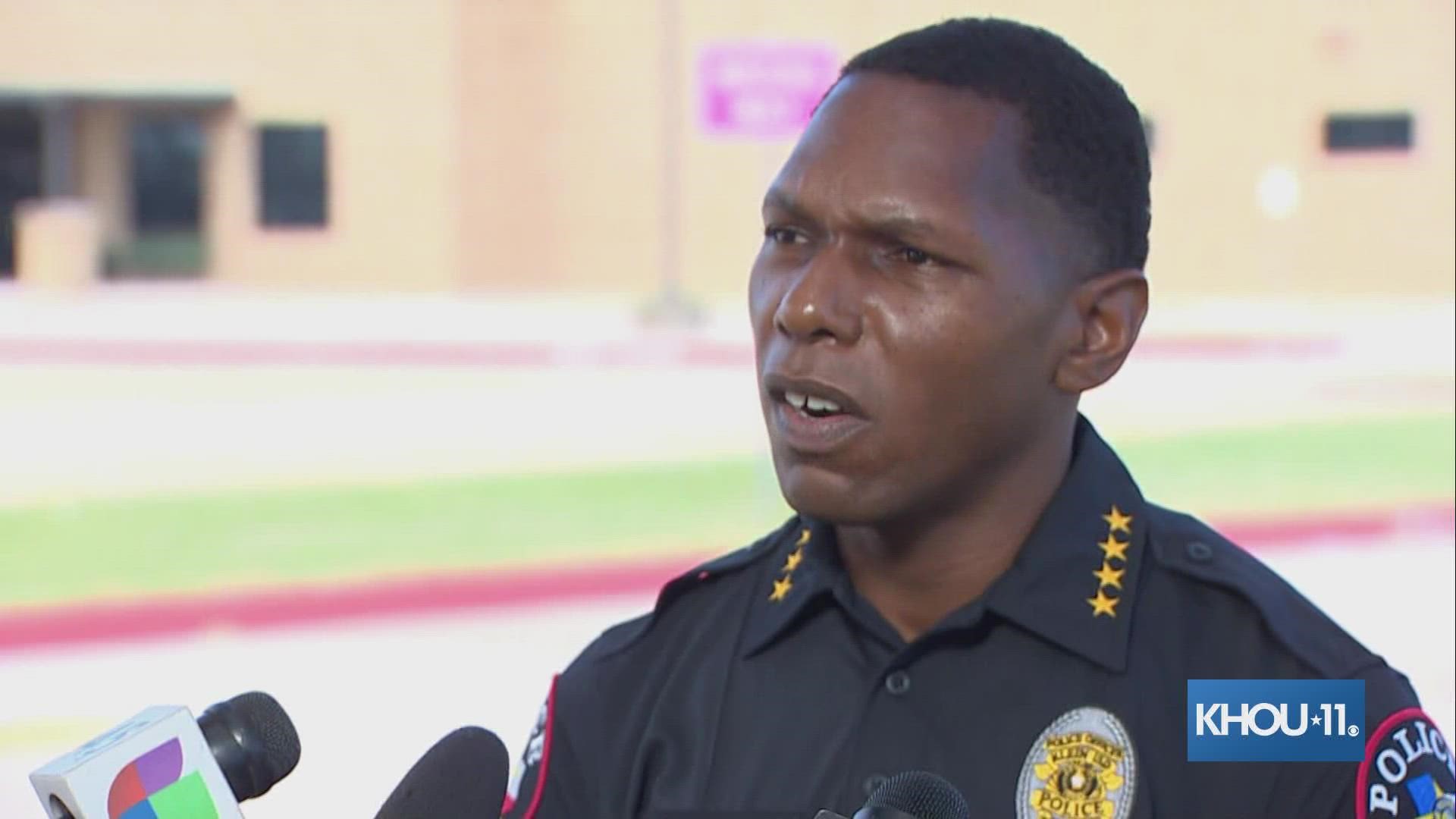 Klein ISD Police Chief Marlon Runnels gave an update after Klein Forest High was evacuated due to a bomb threat.