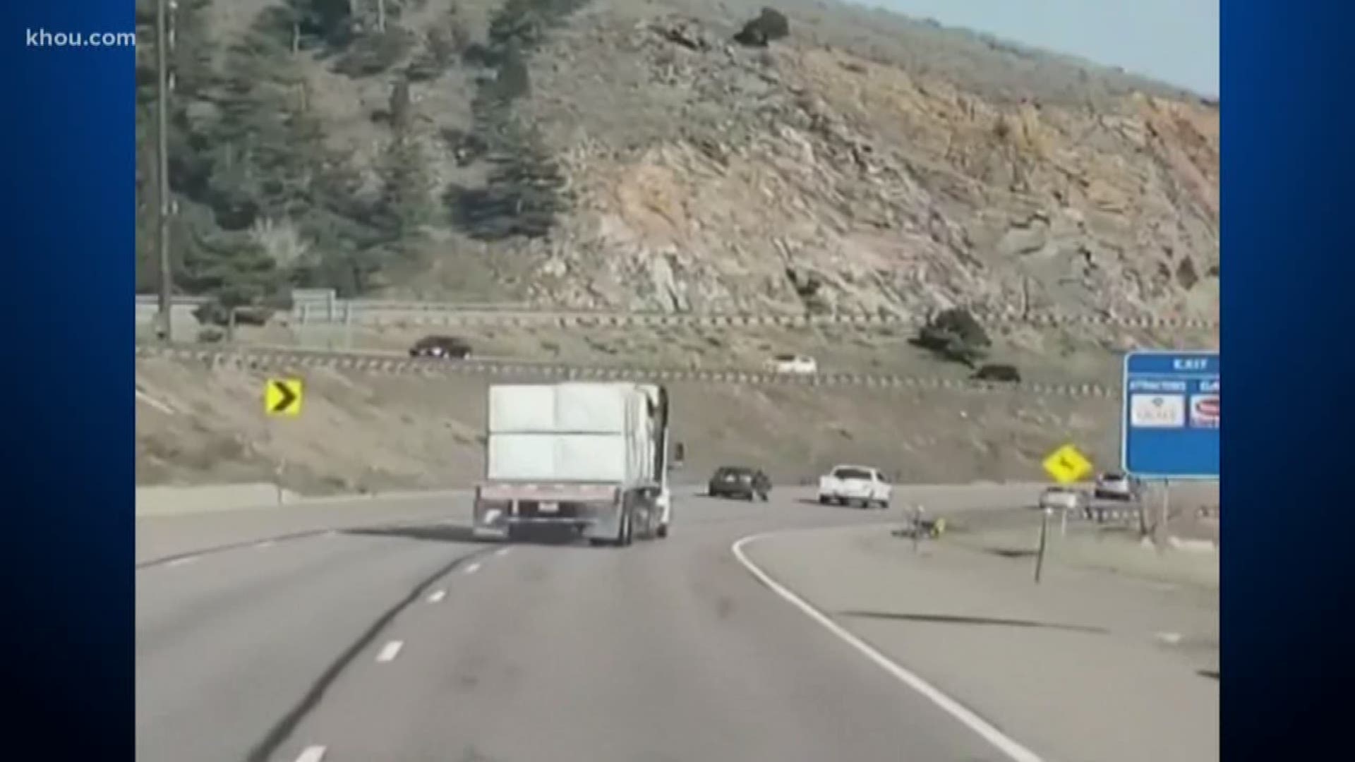 New video of truck moments before fiery Colorado wreck