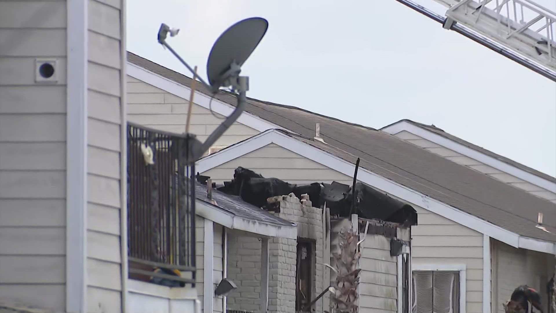 The fire started just before noon on Sunday, according to the Houston Fire Department.
