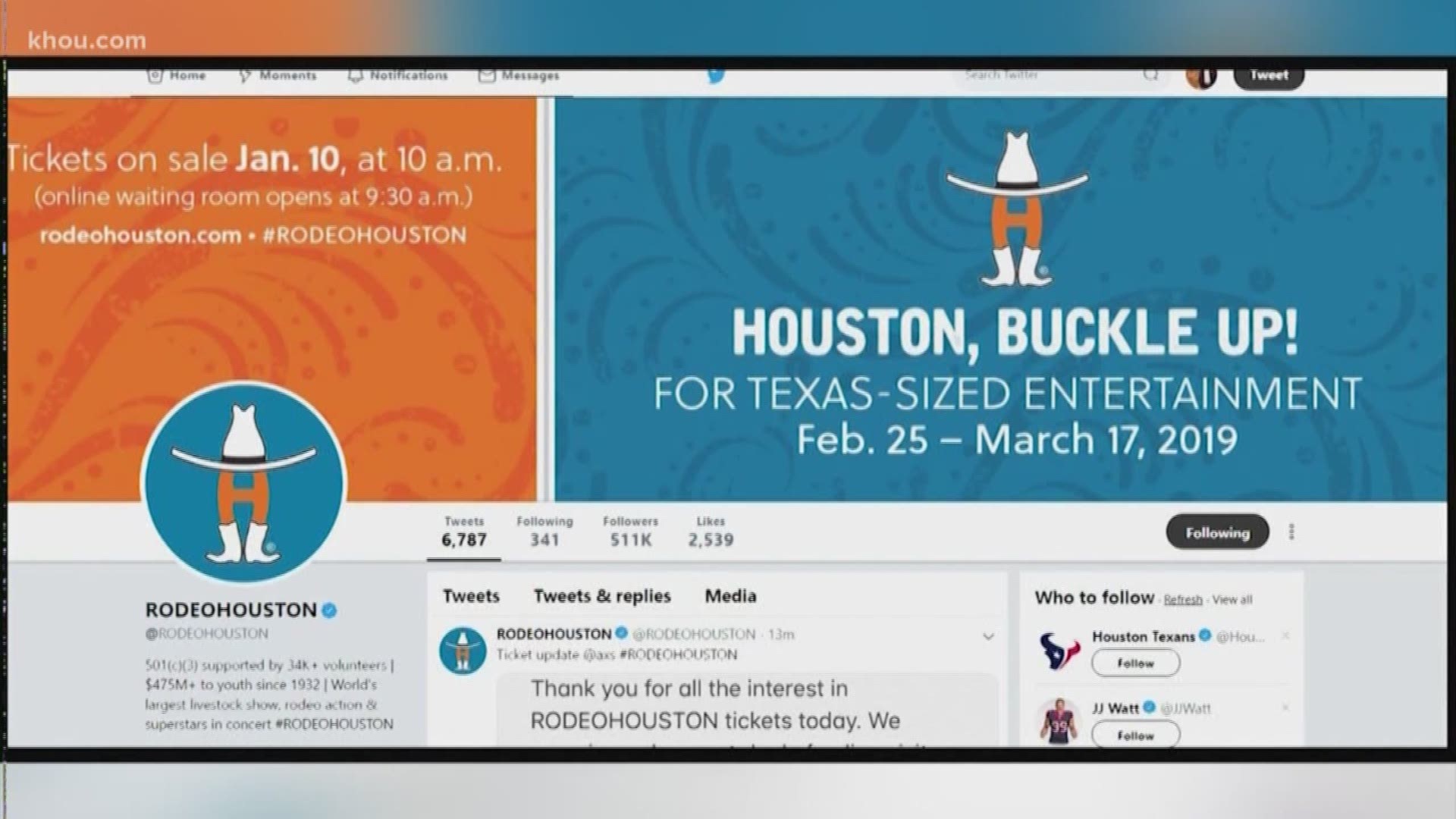 RodeoHouston ticket troubles are being blamed, in part, on a malicious bot. Some fans ran into a frustrating roadblock Thursday morning when their web pages would suddenly expire as they tried to buy tickets to see their favorite entertainers.