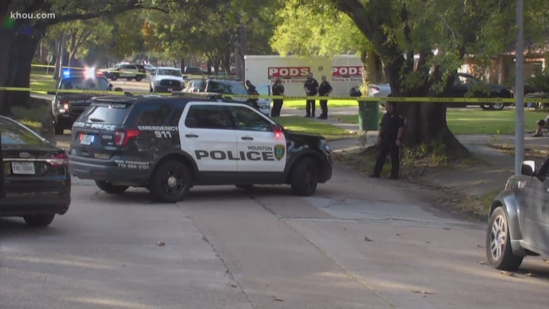 Houston police said a robbery suspect who tried to break into a home was shot and killed with his own gun.