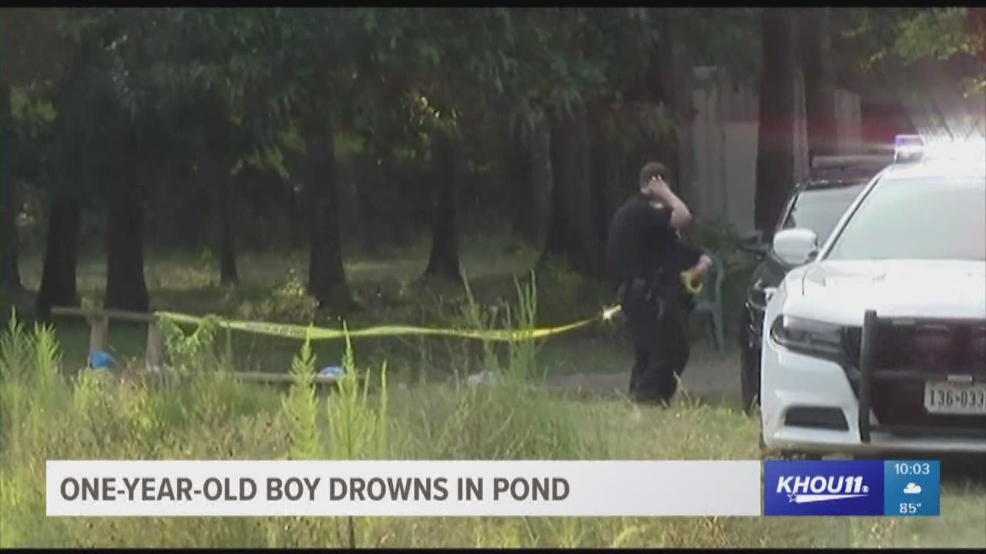 A 1-year-old boy drowned in a pond just outside his home on Timber Switch Road near Cleveland. Detectives say the family was going to celebrate the boy's birthday Saturday. 
