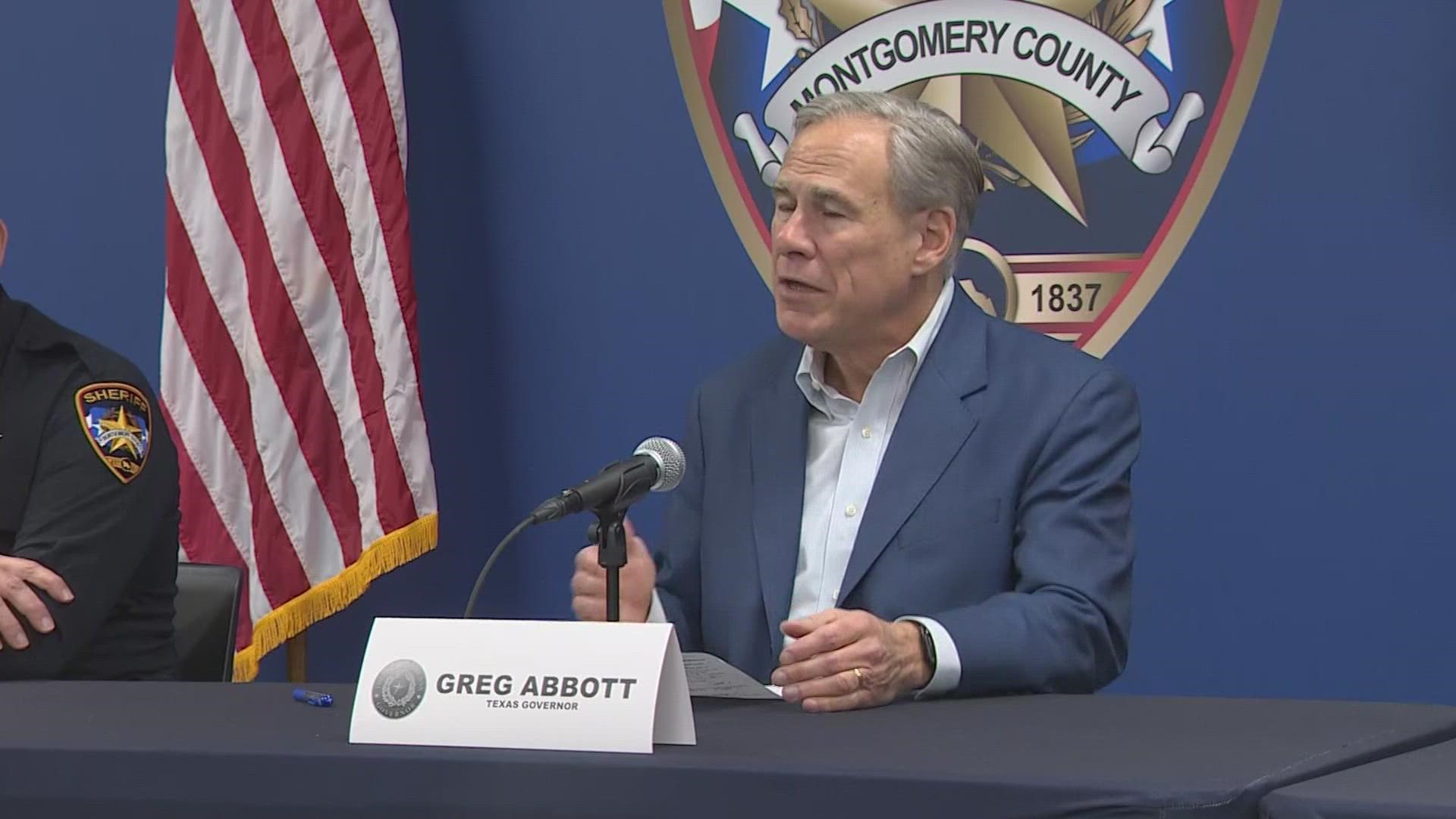 Gov. Greg Abbott made a stop in Conroe on Friday.