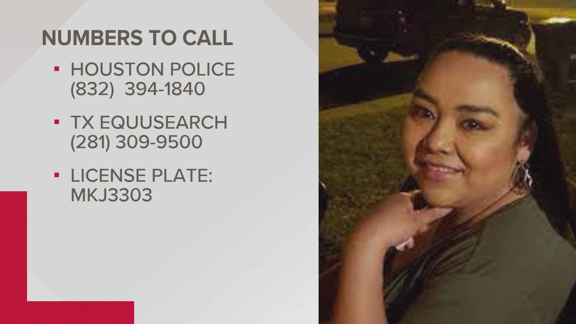 Houston police, along with Congresswoman Shelia Jackson Lee, has asked the FBI to join in the search for Erica Hernandez.