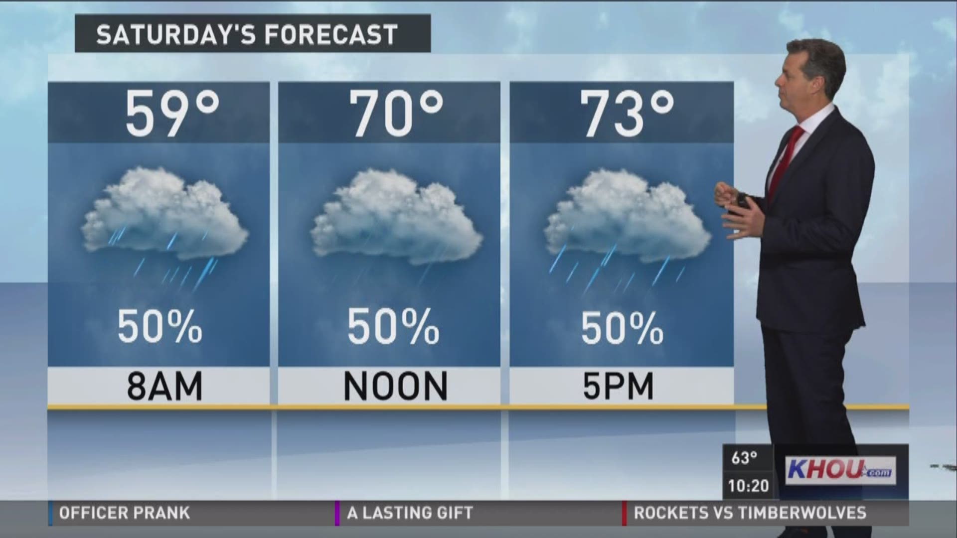 Friday's 10pm forecast update with David Paul