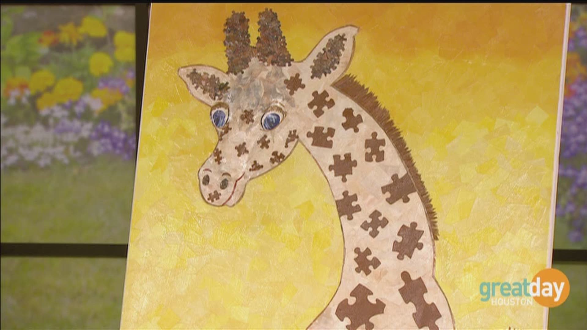 Eco-artist Grant Manier and author Julie Coy Manier share the story of Grant the Jigsaw Giraffe.