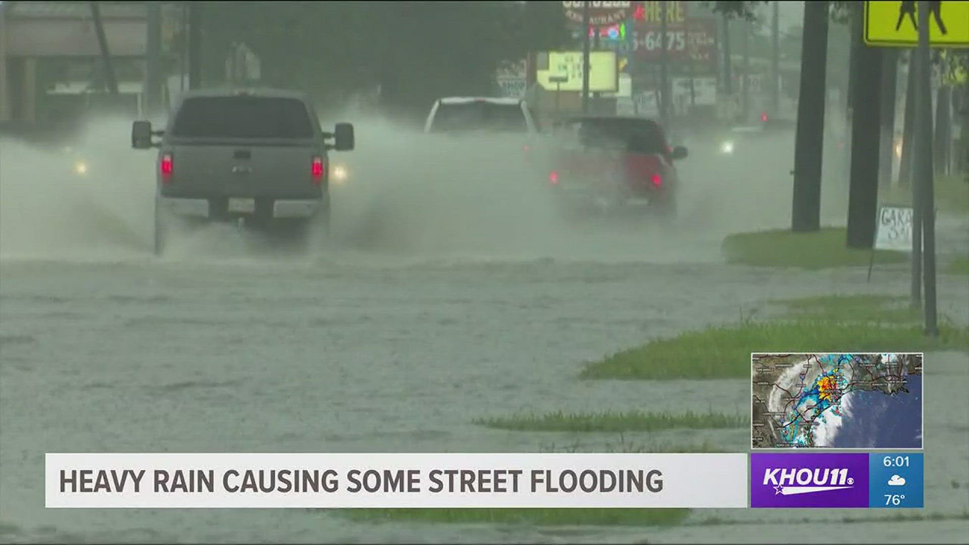 Heavy rain caused flooding in Rosenberg and other areas of Fort Bend County Wednesday evening.