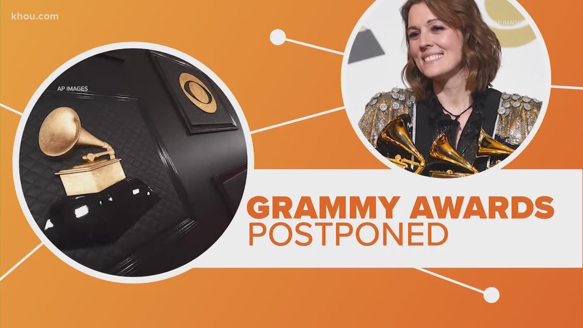 Grammy awards are postponed as Los Angeles is hit hard by the coronavirus pandemic.