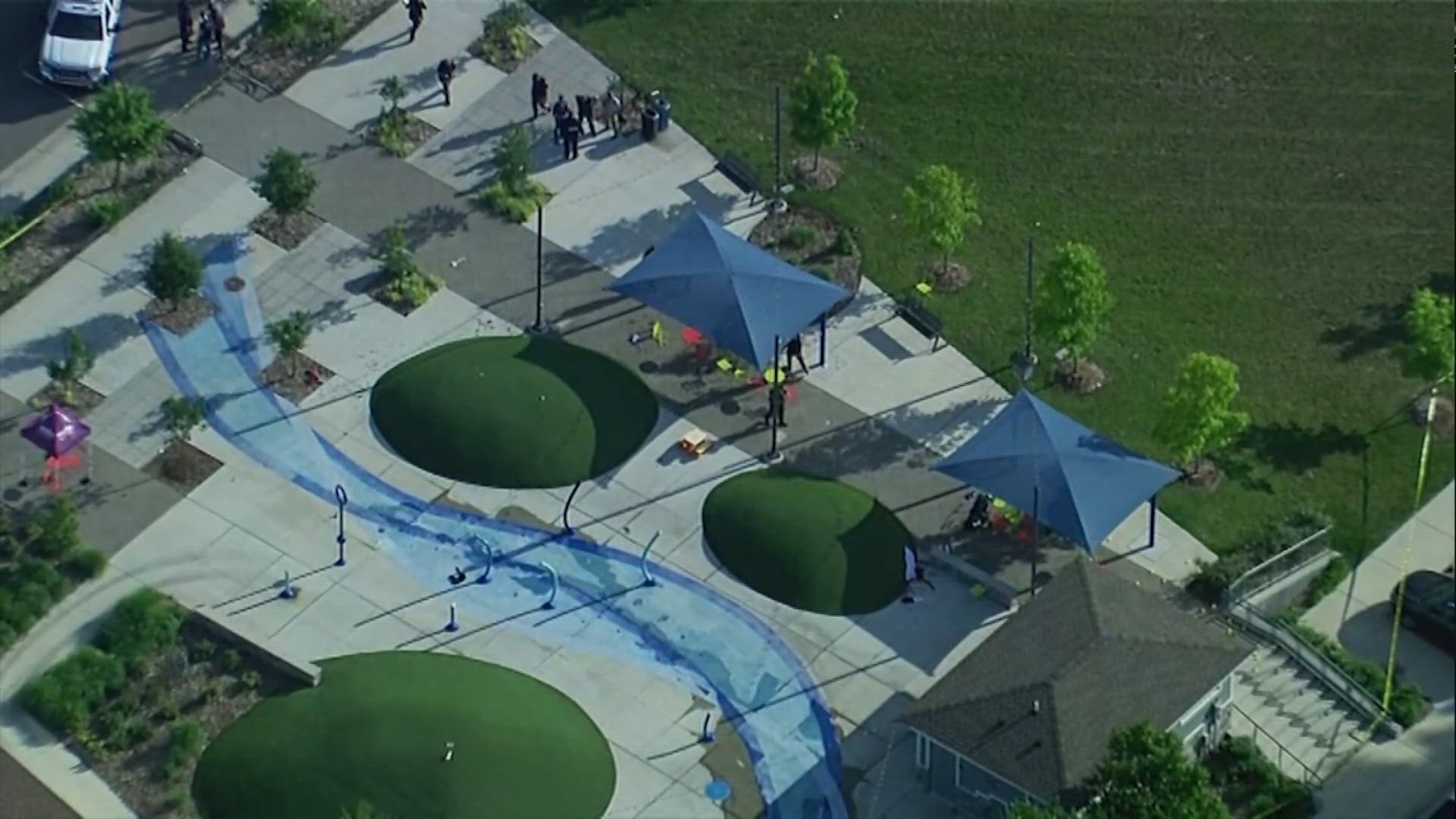 An 8-year-old child is among the victims shot at a Michigan splash pad on Saturday, June 15, 2024.