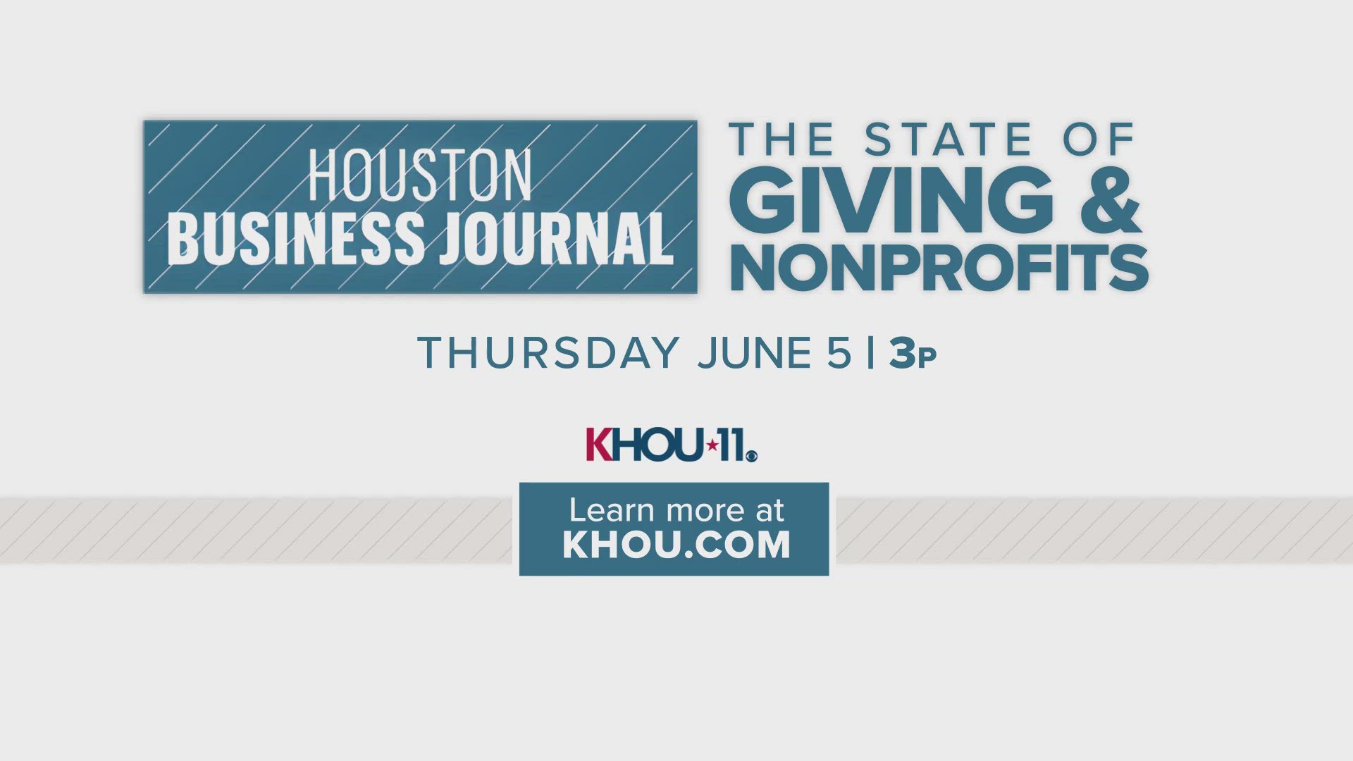 Join Houston Business Journal for this discussion of the state of nonprofits and the challenges and opportunities they face. It's June 5, 3 to 5 in Houston.