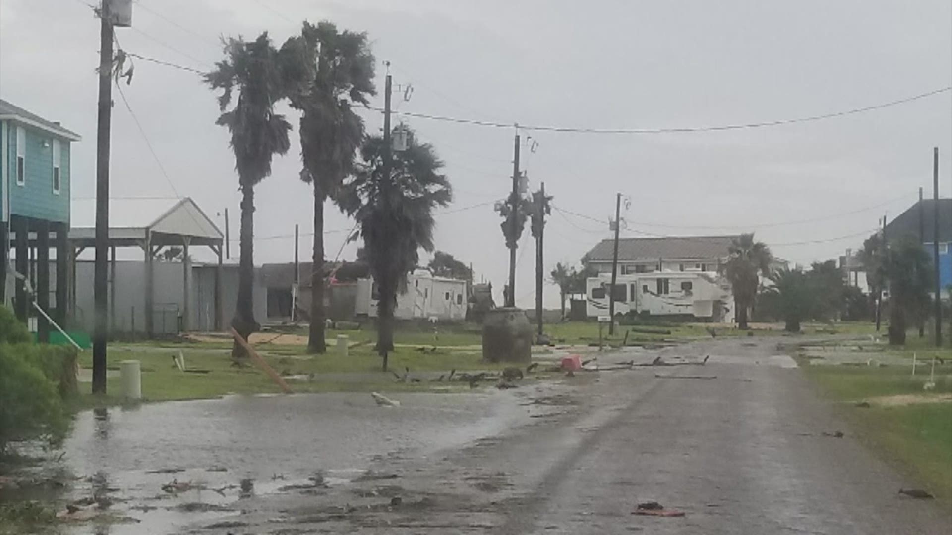 KHOU 11 reporter Matt Dougherty reports live after a possible tornado hit the town of Sargent in Matagorda County.