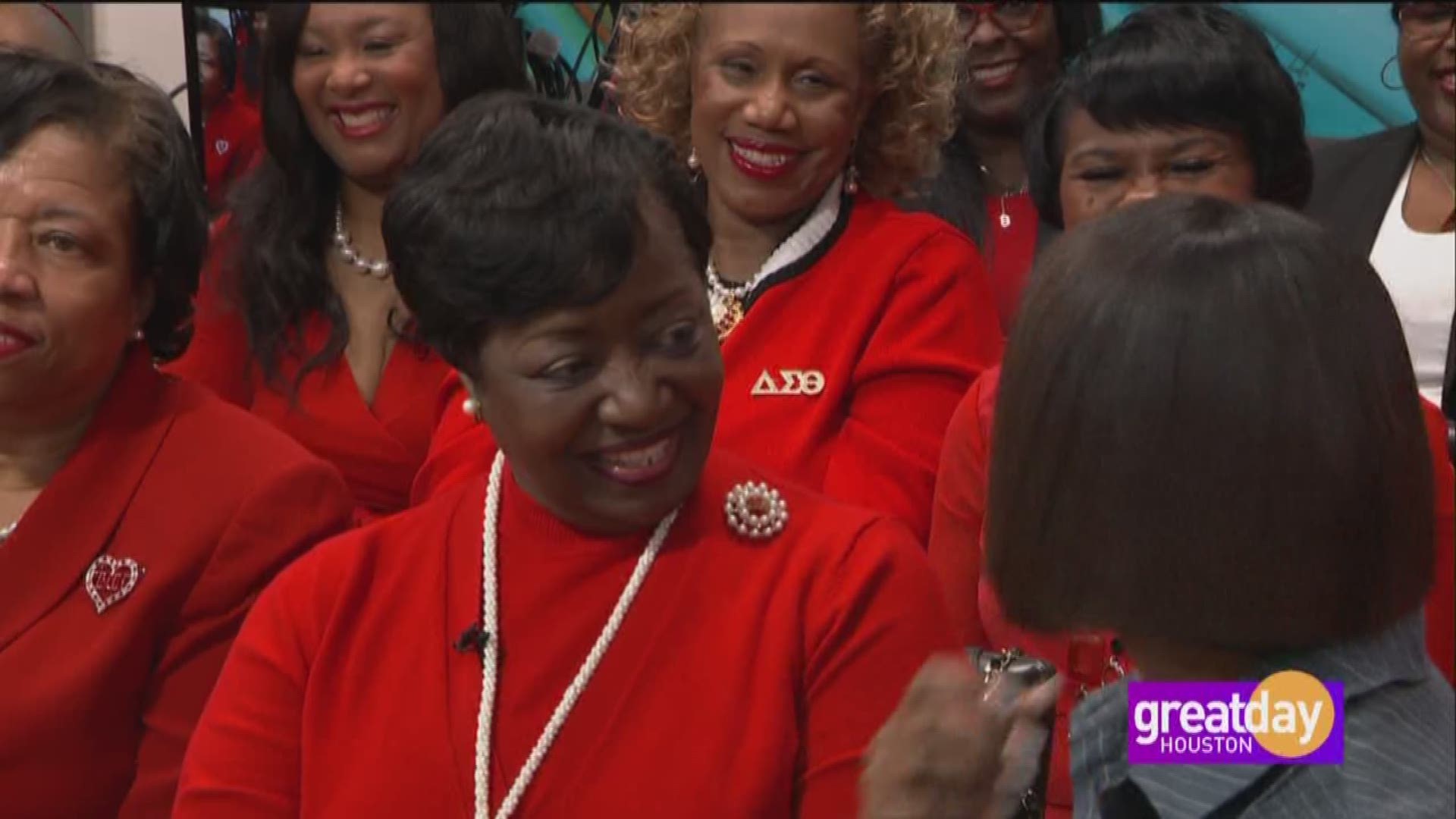 Jona Sargent, President of Houston Alumnae Chapter - Delta Sigma Theta, chats with Deborah Duncan about Joint Founder's Day in February 2020.