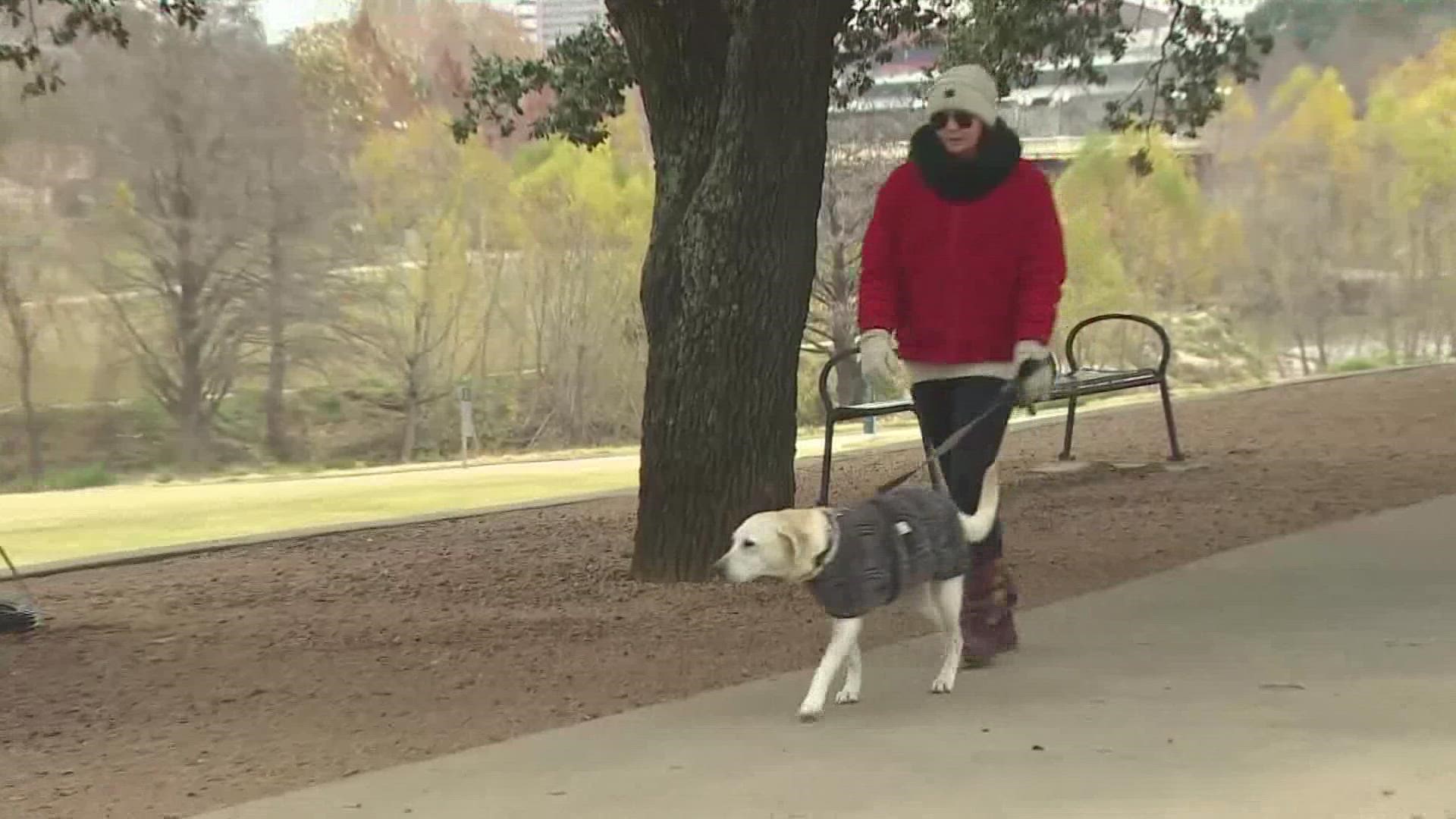 The Houston area doesn't see too many bitterly cold days in the year. Some take advantage of the cold weather with a little exercise while others find hot chocolate.