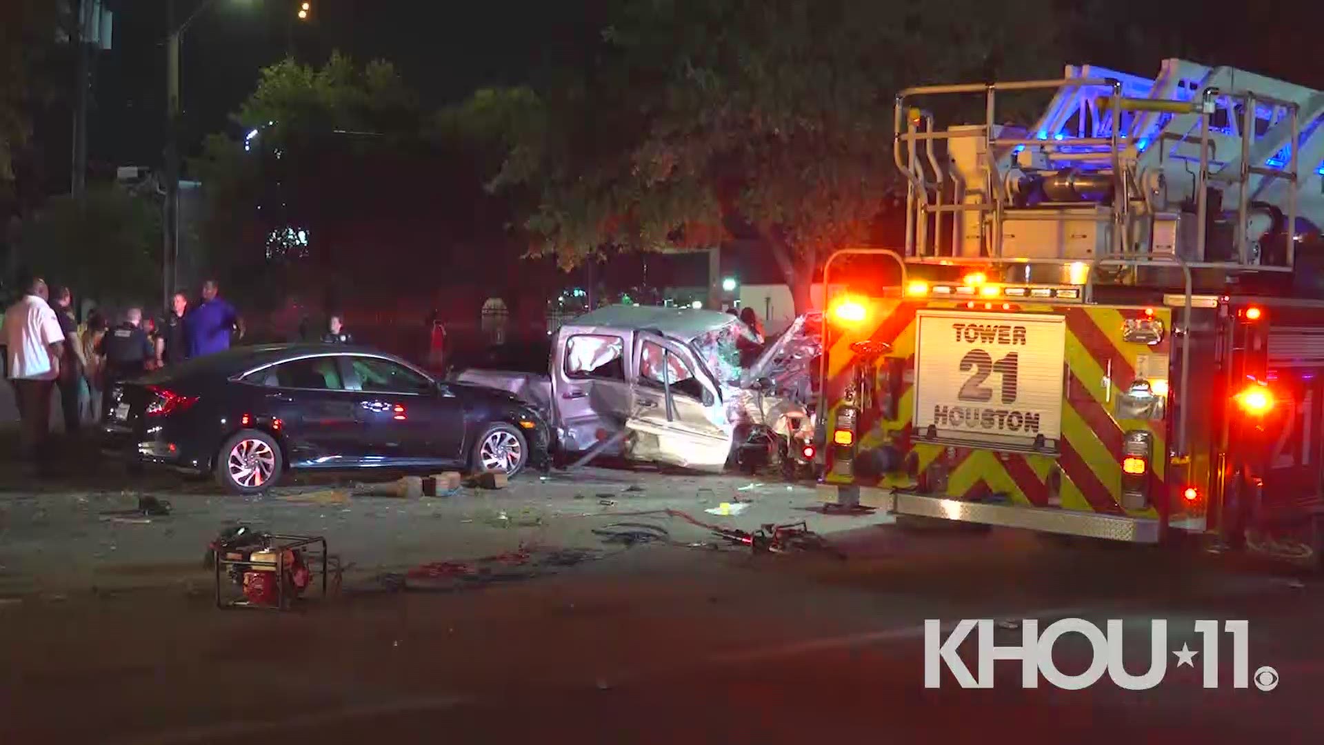 A good Samaritan was critically injured after getting pinned under a pickup truck in southwest Houston early Sunday, firefighters said. The incident happened in the 9900 block of South Main near the 610 South Loop at about 4 a.m., according to the Houston Fire Department.