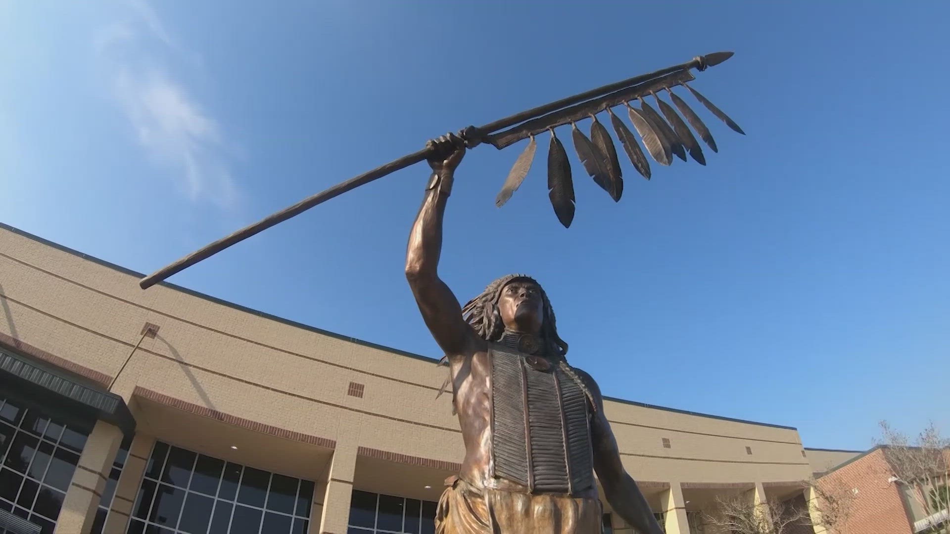 A 12-foot tall bronze statue was unveiled in front of Santa Fe High School Thursday afternoon. It's called "Warrior Spirit" and honors the 10 lives lost.