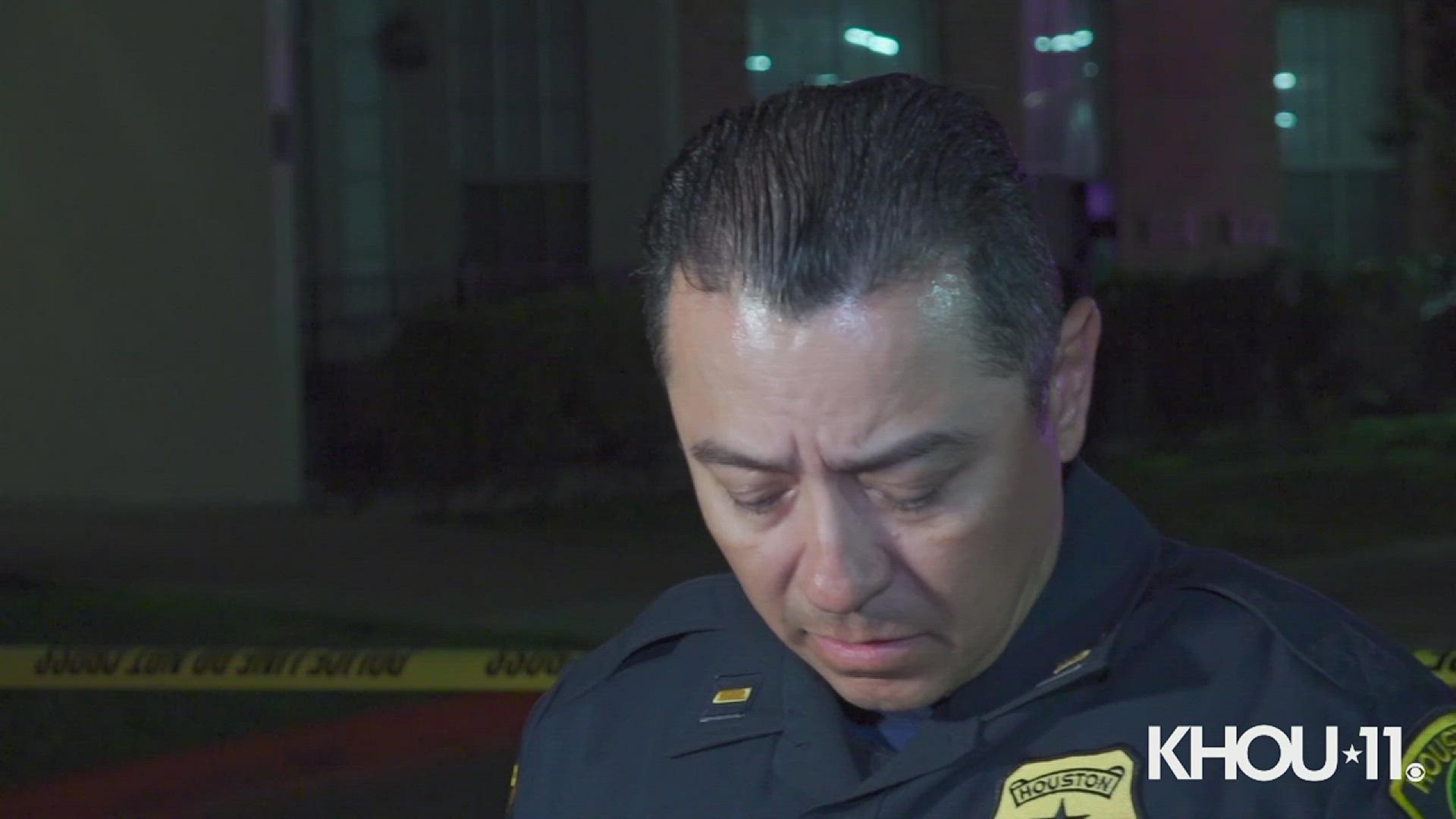 A man crashed into several parked cars trying to escape after being shot several times in southwest Houston Wednesday night, according to Houston police.