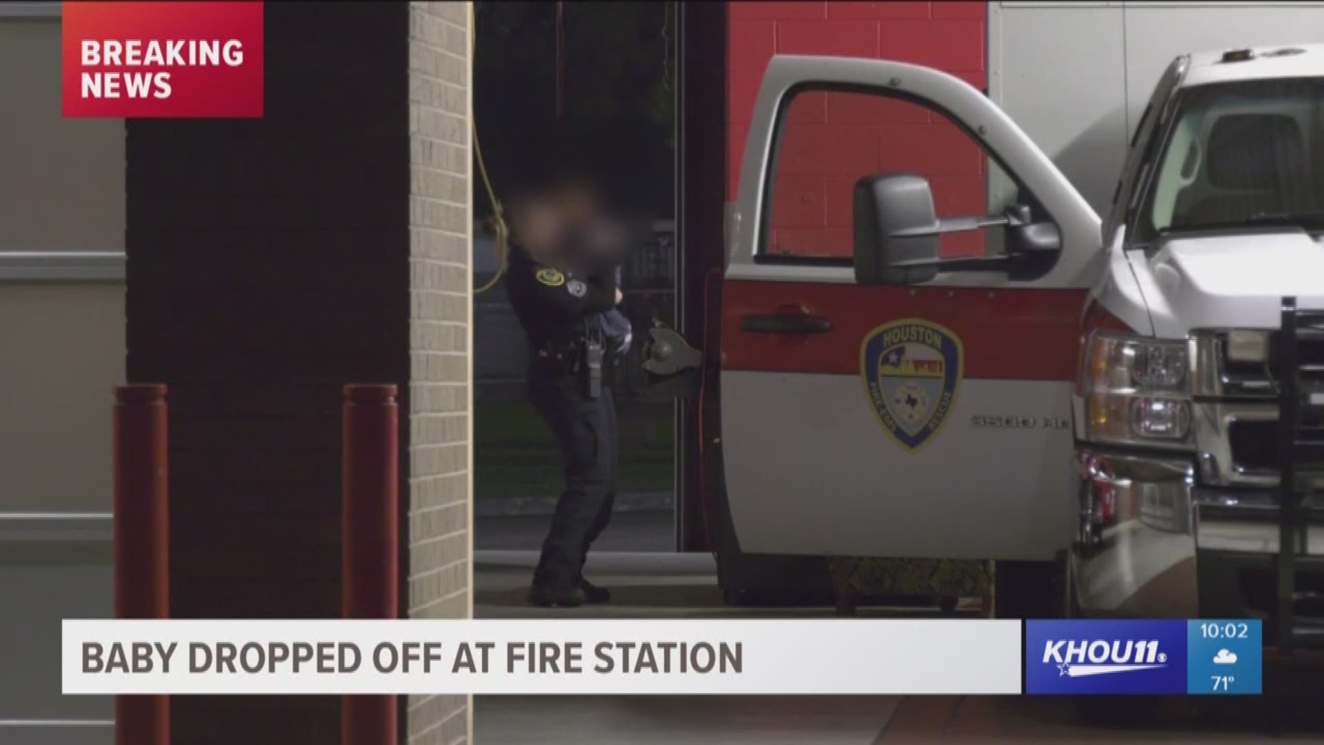 A 9-month-old baby is safe and back in the care of his grandmother after his father dropped him off at a fire station in southwest Houston, The father does not have custody of the child. 