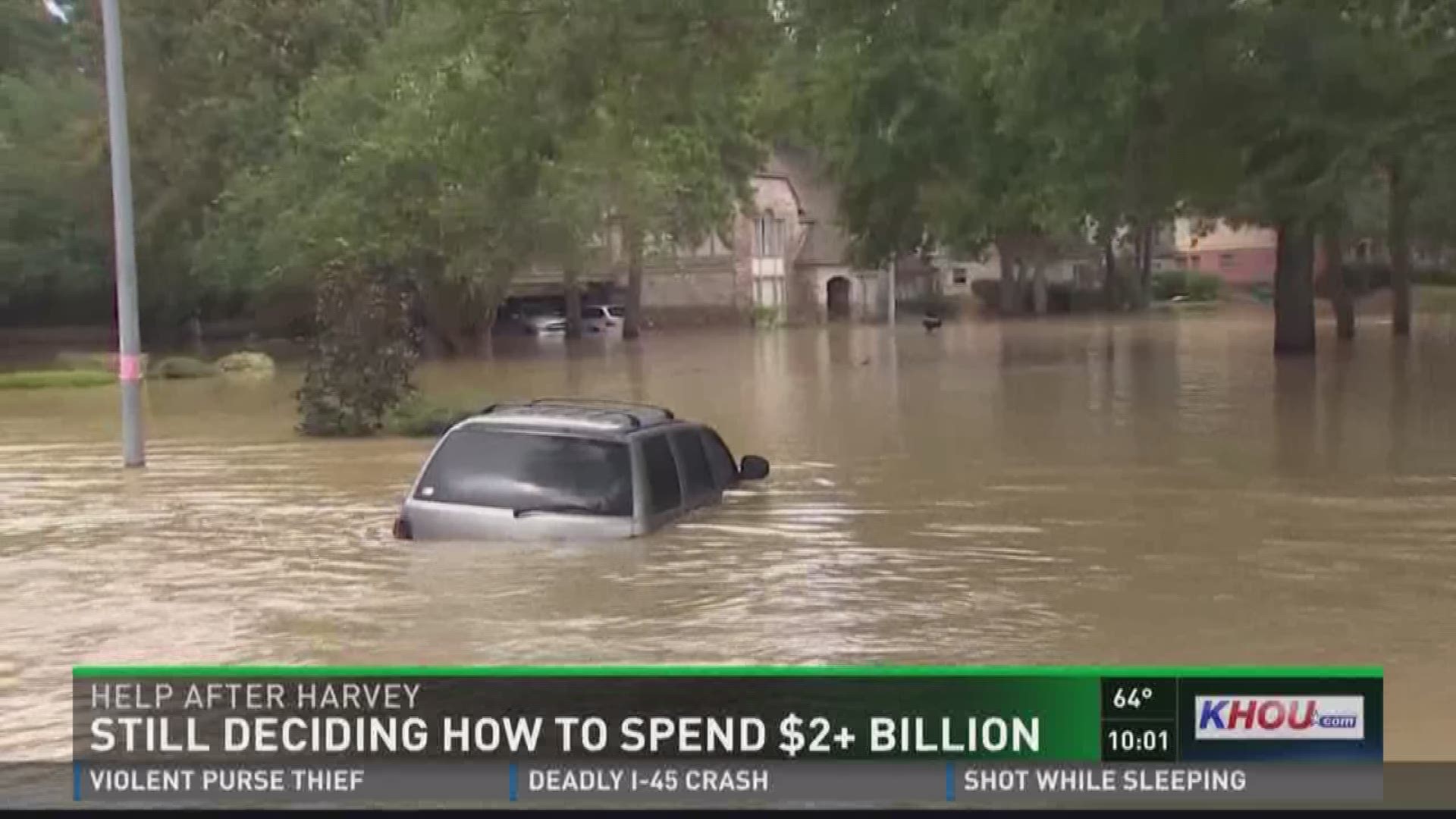 Houston and Harris County received more than $2 billion combined from the federal government to help with Harvey repairs but it could be months before anyone sees a dime