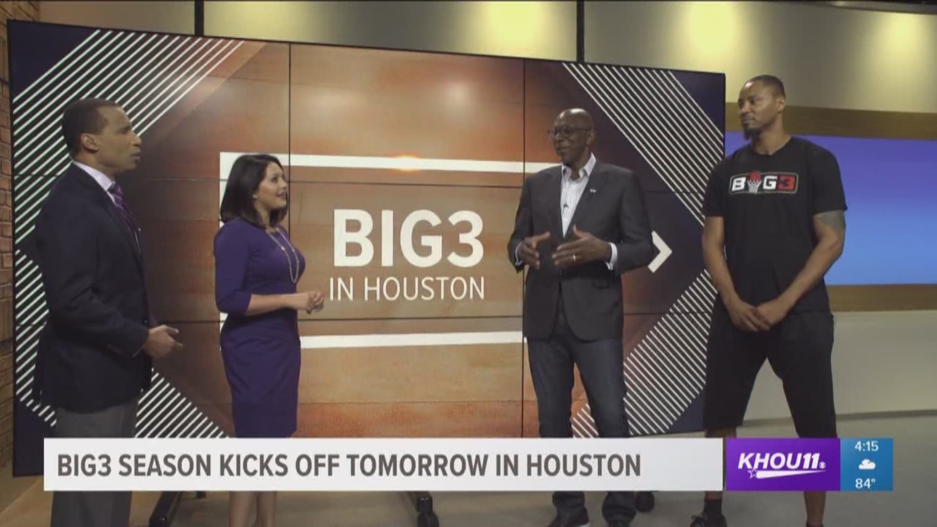 BIG3 Commissioner and Hall of Famer Clyde Drexler, along with BIG3 Team Captain and former NBA player Rashard Lewis, stopped by KHOU 11 to talk about the BIG3's second season that tips off in Houston on Friday.
