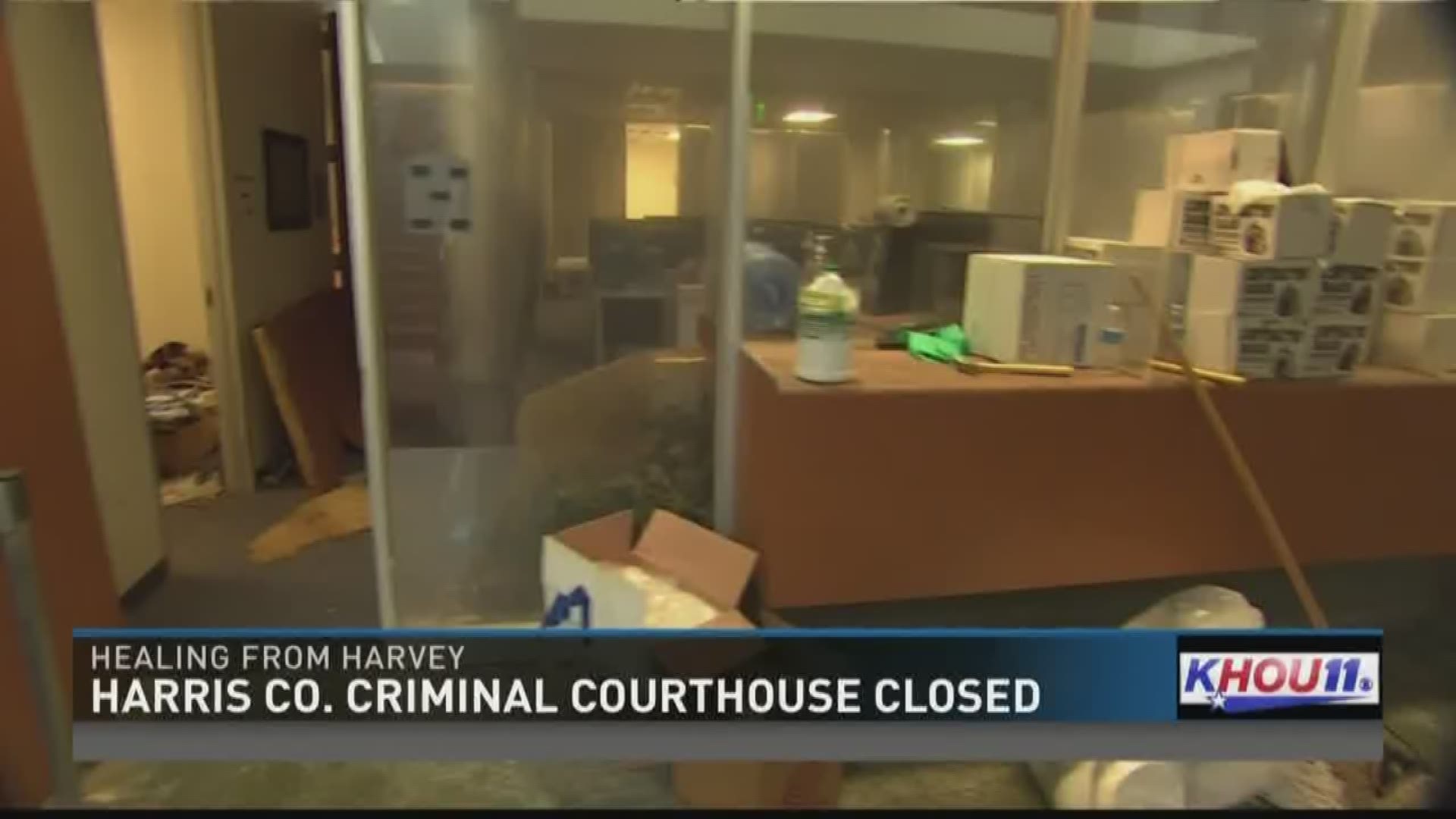 Hurricane Harvey dealt a big blow to the Harris Co. Criminal Courthouse.