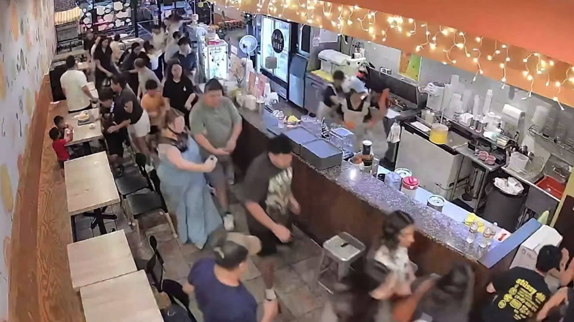Fleeimg Video shows shoppers fleeing Houston Chinatown shootout sparked by dog ...