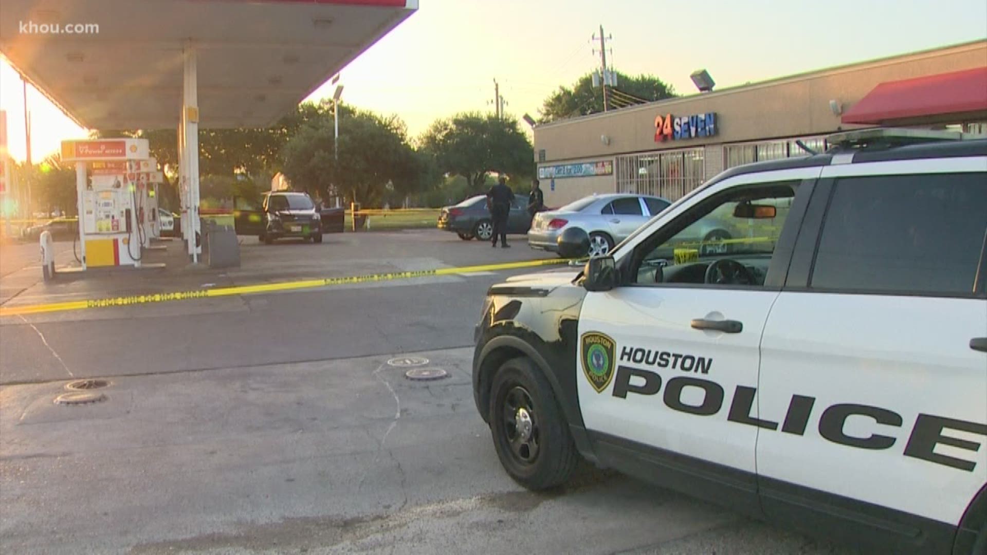 Police responded to a gas station in southwest Houston where someone in a vehicle was reportedly shot and killed, Houston police confirm.