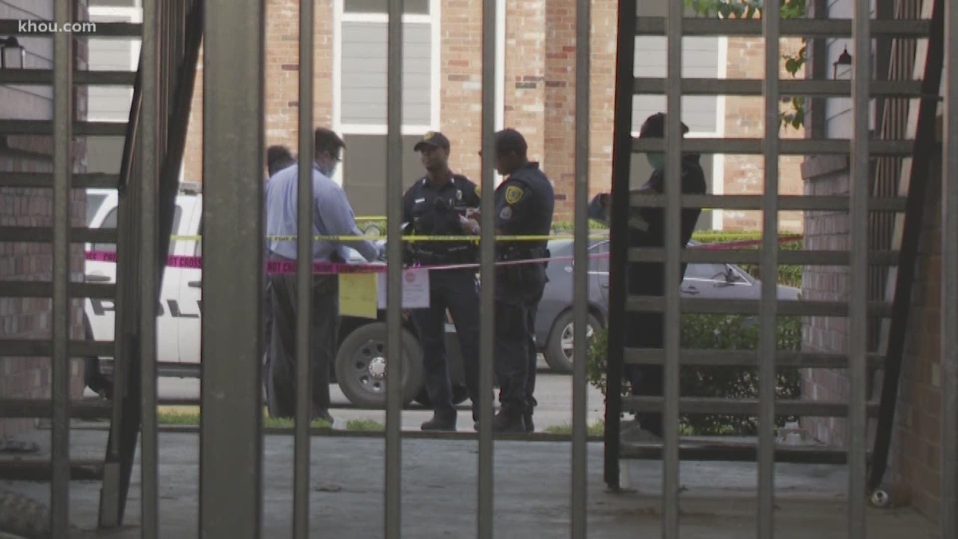 A woman was shot and killed by a security guard at an apartment complex in south Houston Monday afternoon, according to the Houston Police Department.