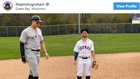 Jimmy Graham and Packers Trainer Rock Amazing Aaron Judge-Jose Altuve  Costume for Halloween