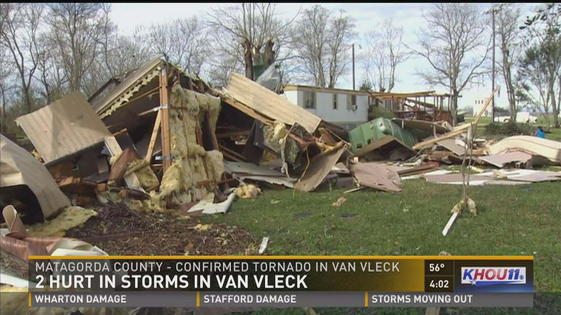 Mom shields kids as tornado flips home in Van Vleck; 6 hurt