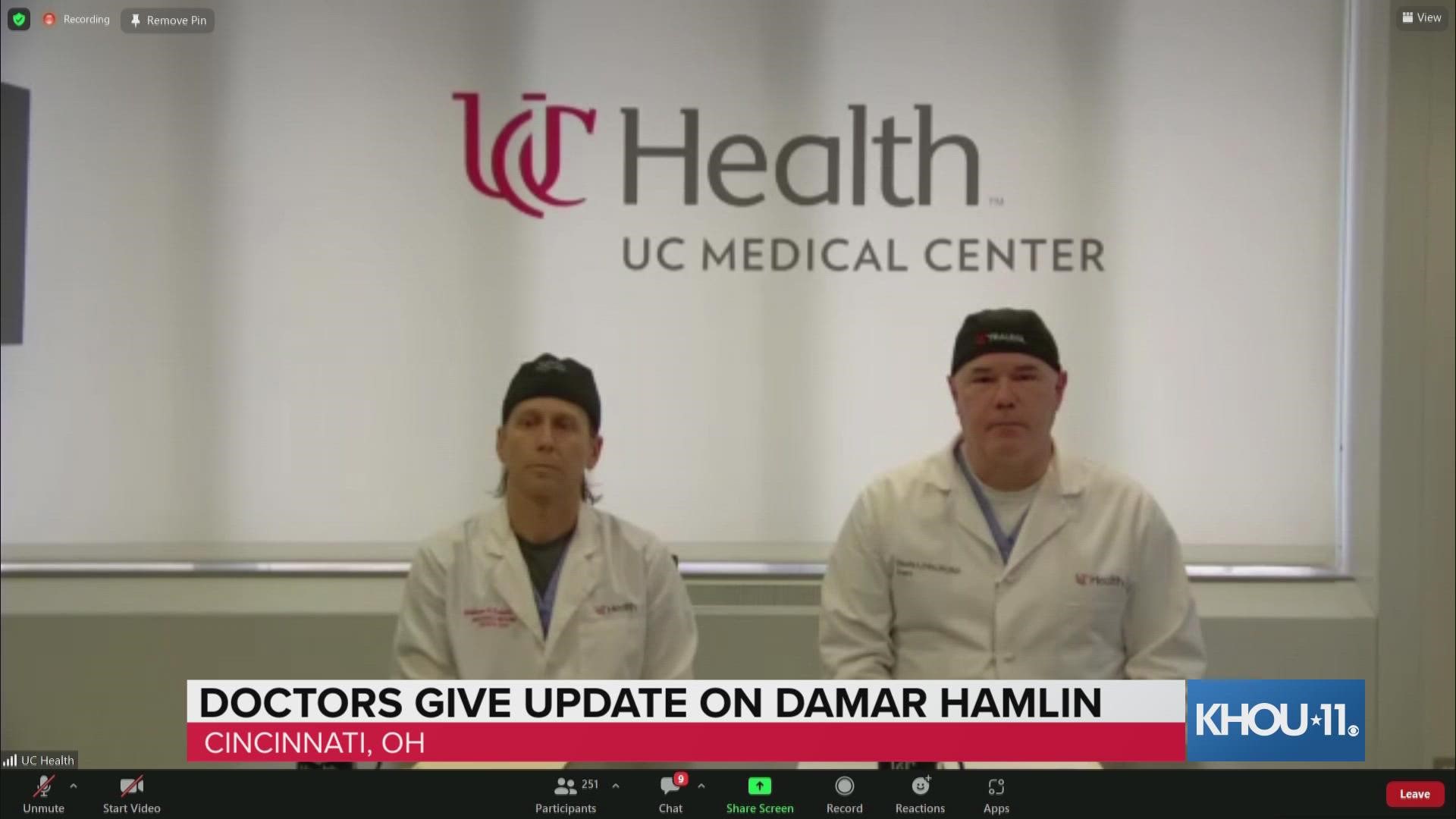 UC Health Physicians: Damar Hamlin is awake and responsive; Bills medical  staff helped save his life