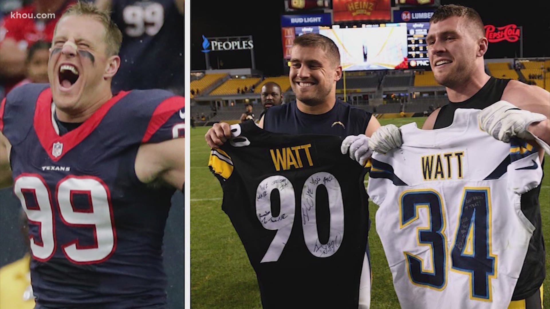 Texans-Steelers: J.J. Watt faces brothers Derek Watt, T.J. Watt