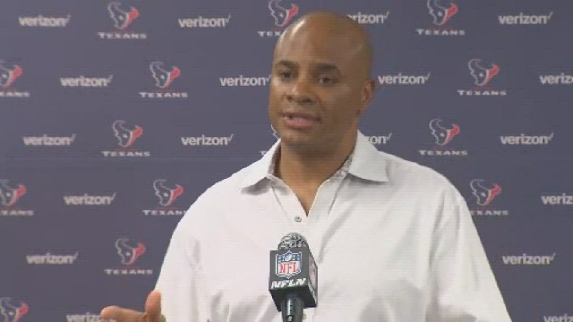 How does Houston Texans General Manager Rick Smith describe the draft process? Exhaustive.