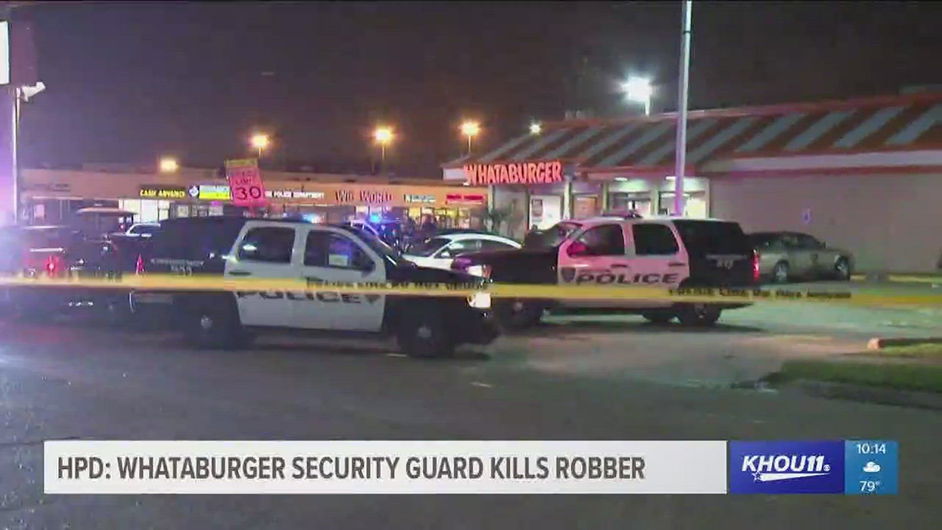 A man who attempted to rob a Whataburger early Saturday morning was shot and killed by a security guard, police say.