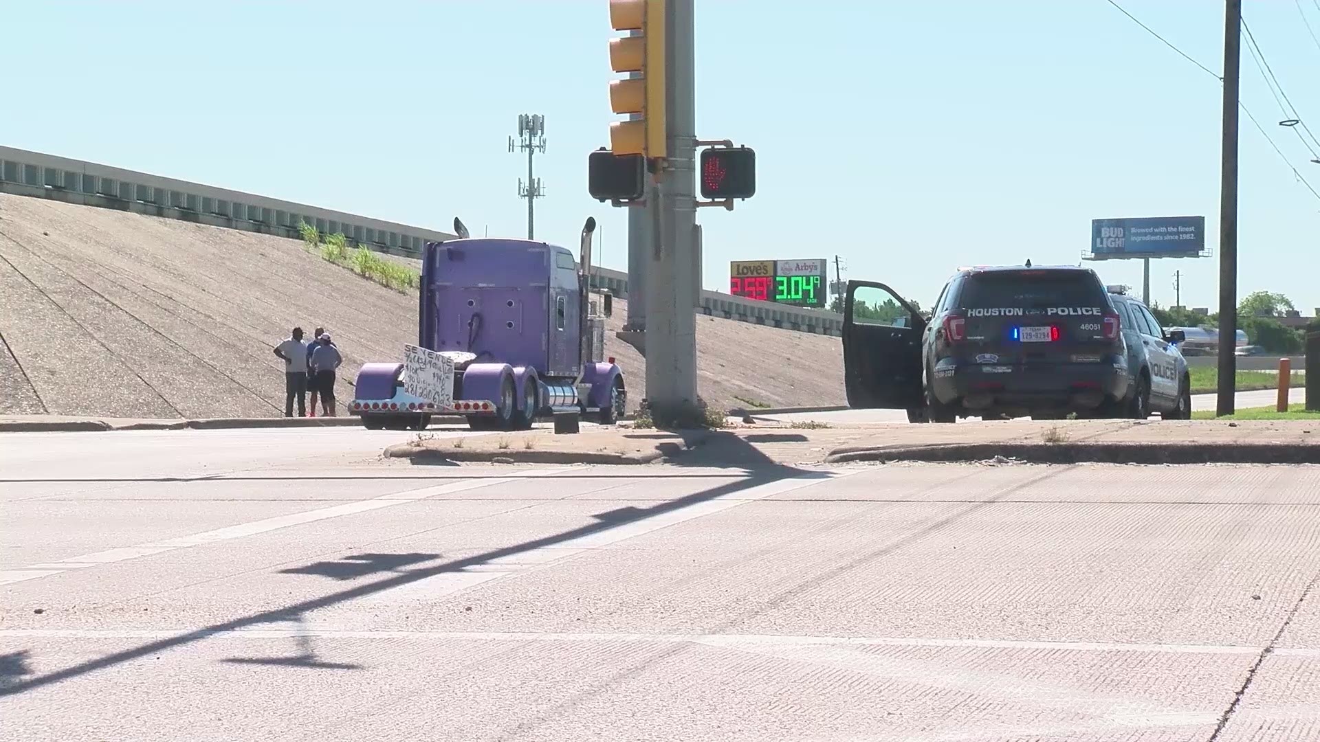 A woman died after she hit by an 18-wheeler while she was crossing the street. Police said the woman wasn't walking in a crosswalk area and therefore failed to yield the right of way to the truck.