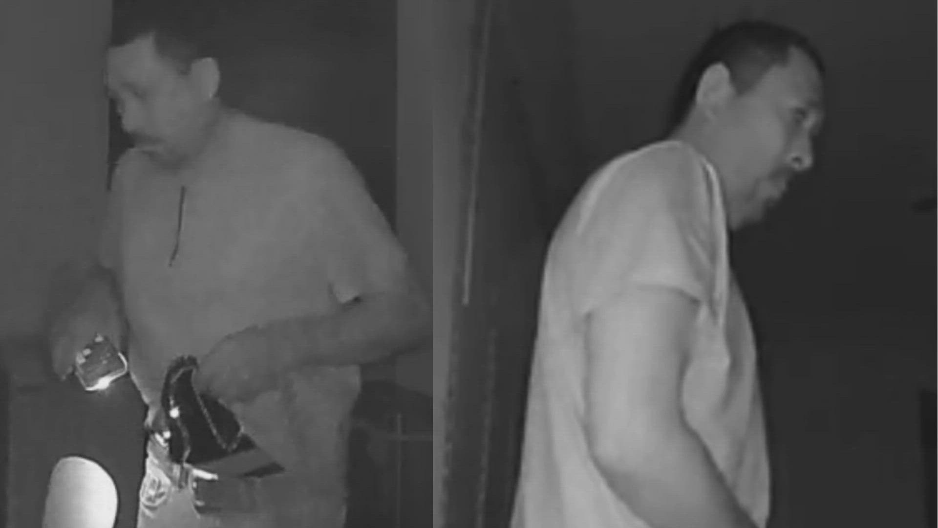 Video shows man they say broke into home and assaulted woman inside ...