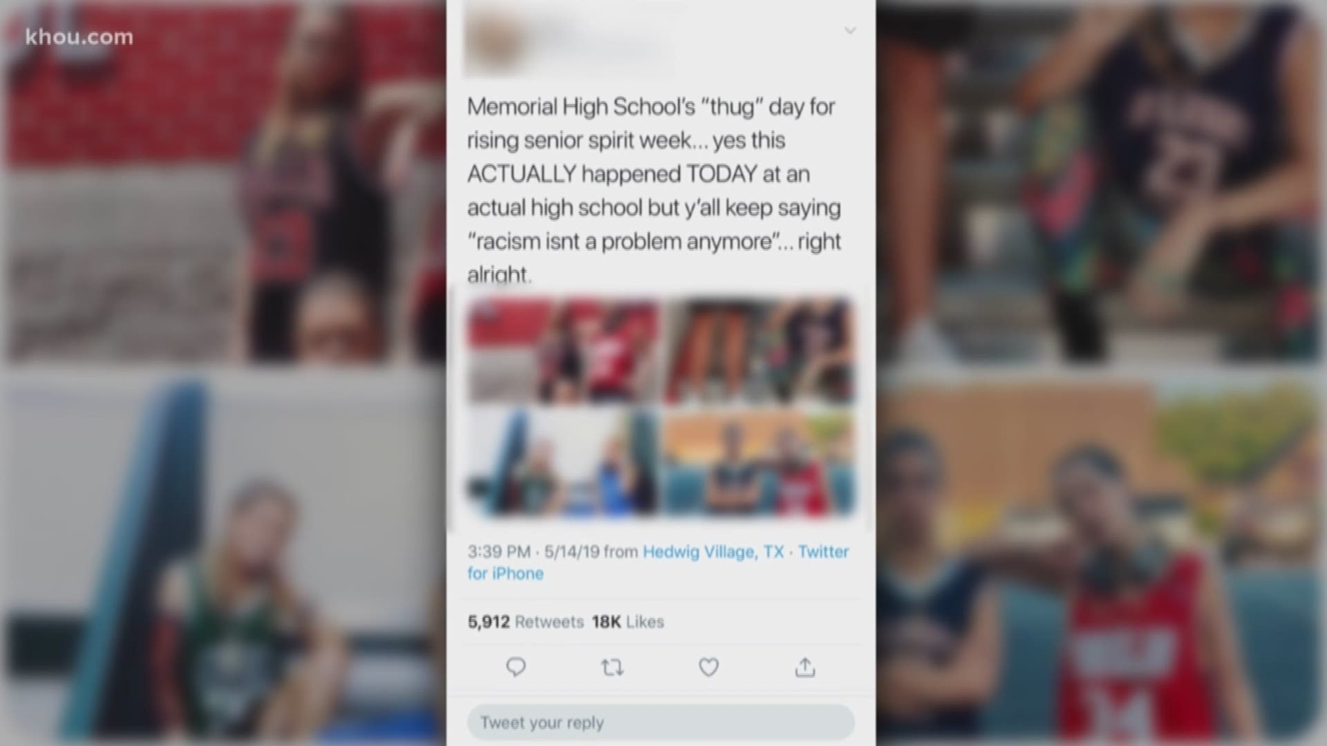 Some Memorial High School students are being called out for pictures online that some people find offensive. The pictures showed students dressed for "spirit week" on what they called "Thug Day."