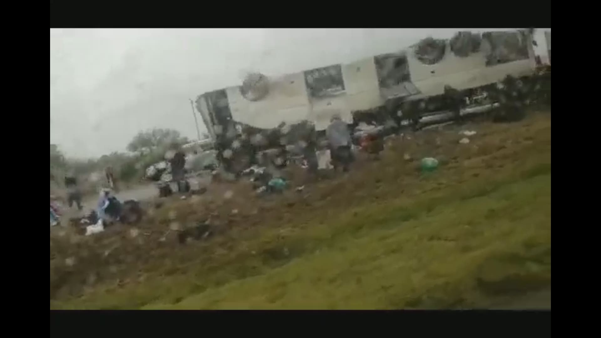 Scene of deadly bus crash in Mexico