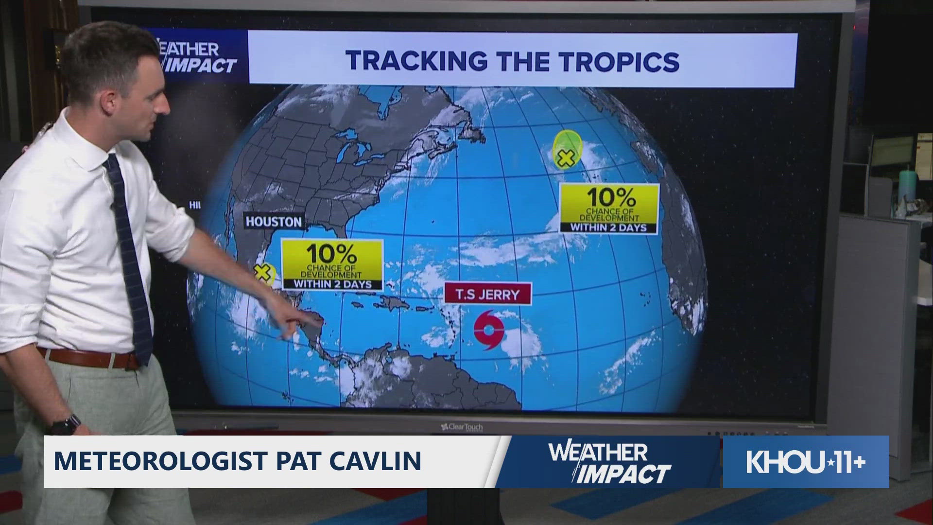Tropical update: Tropical Storm Jerry’s path in the Atlantic and a Gulf