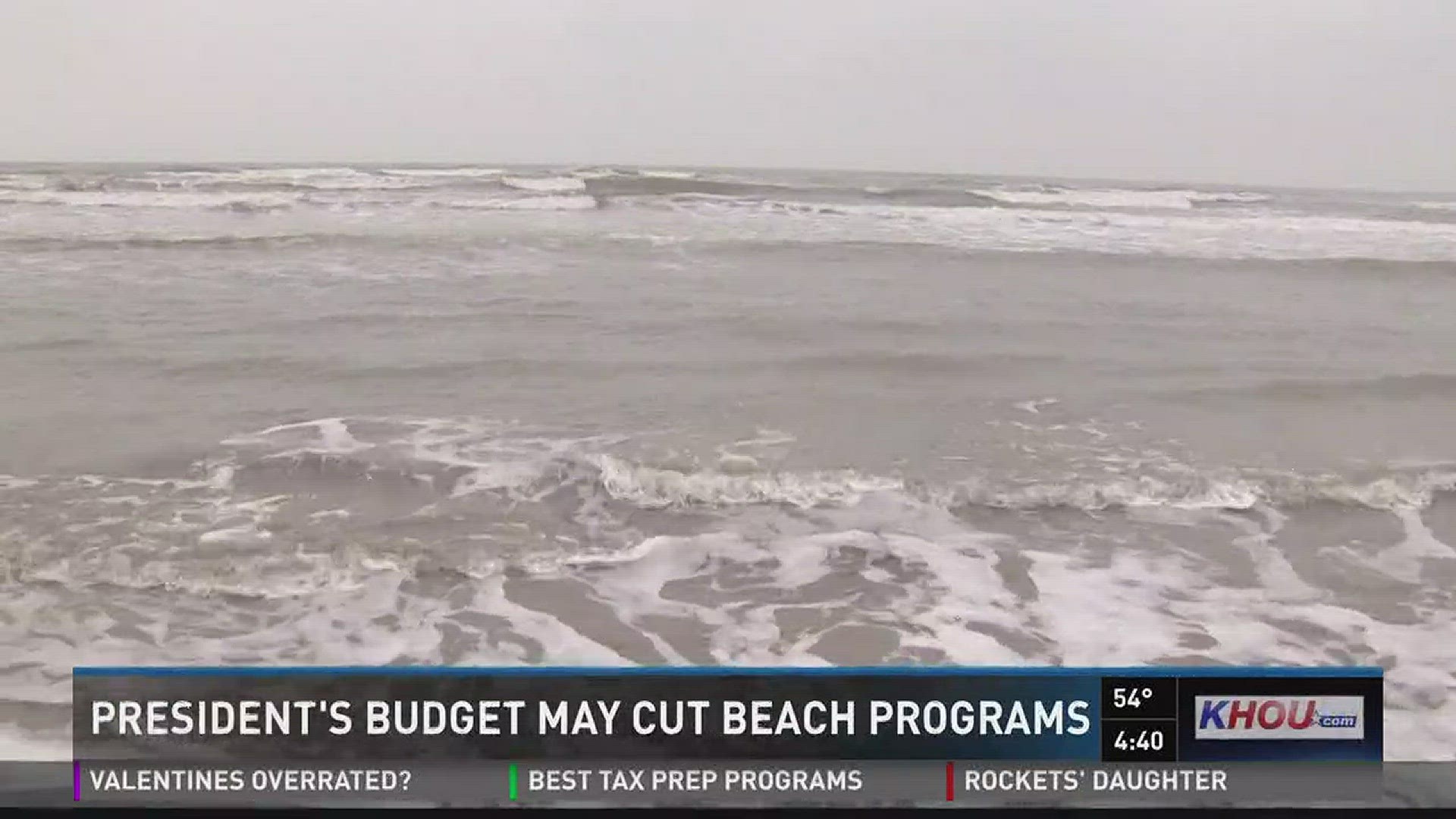 President Trump's proposed budget could cut beach programs in Galveston.