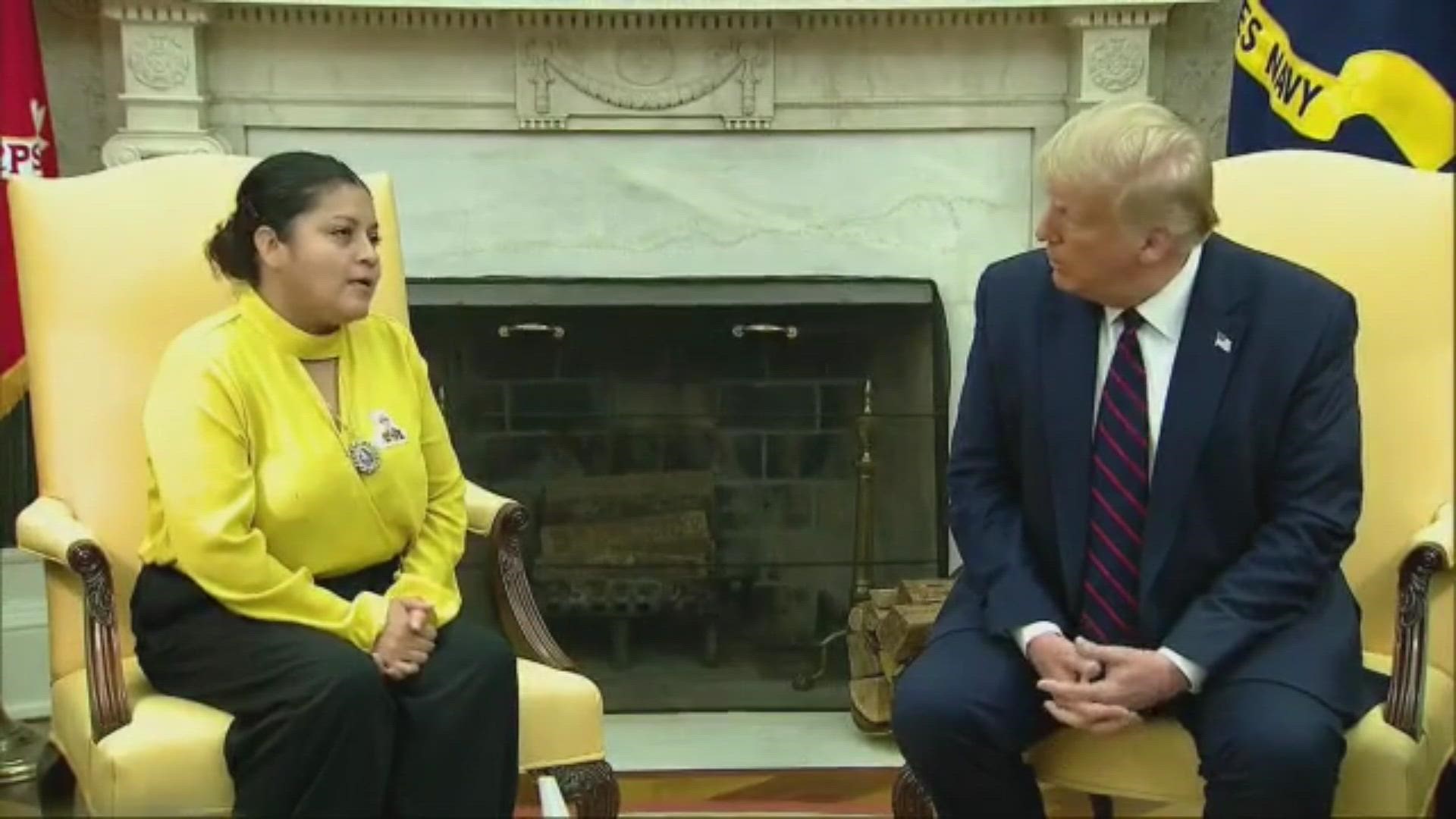 With their attorney, the family of Vanessa Guillen met with President Trump at the White House on Thursday, July 30.