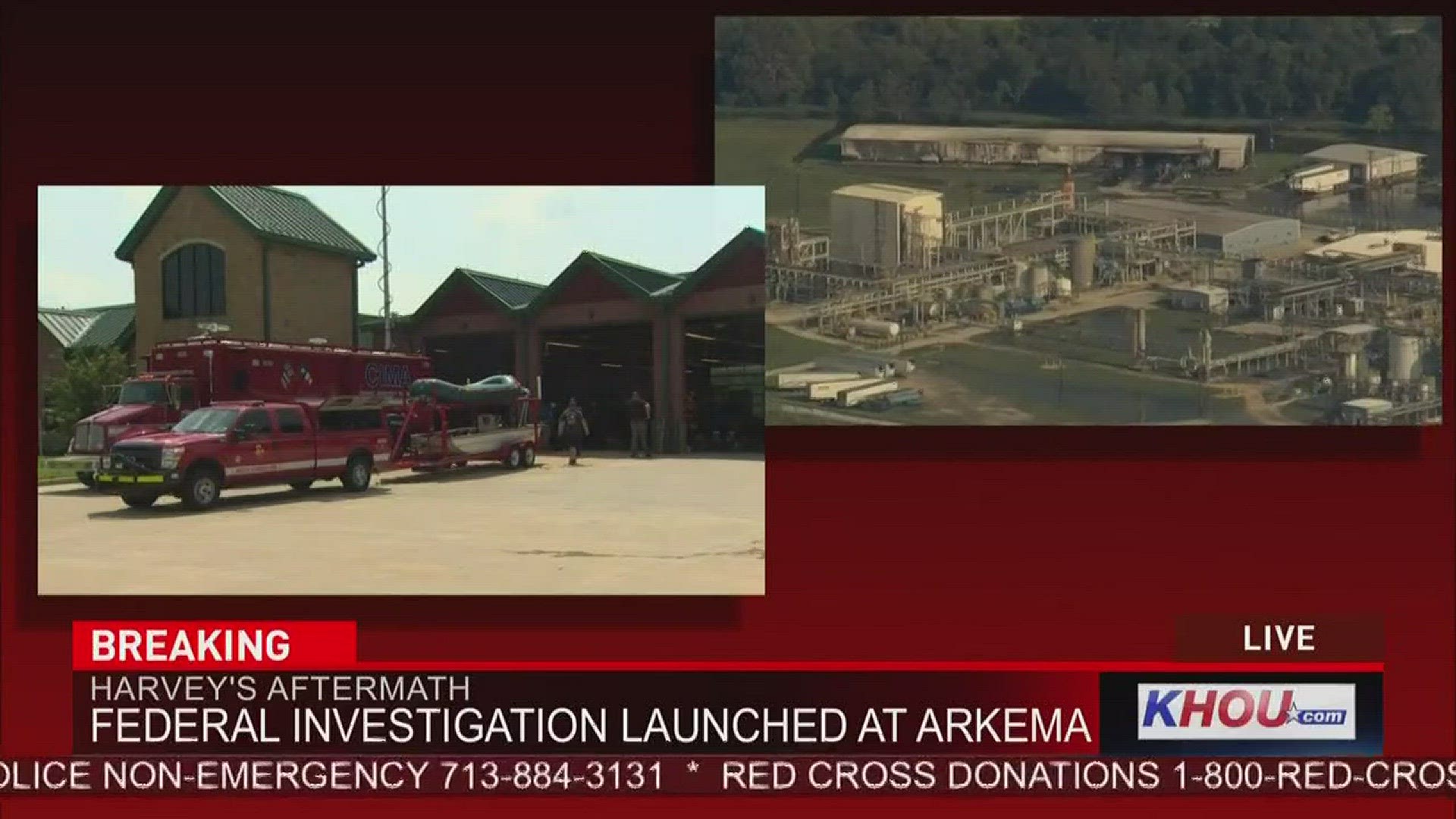 Arkema said it's not sure of the source of popping sounds heard near the plant.