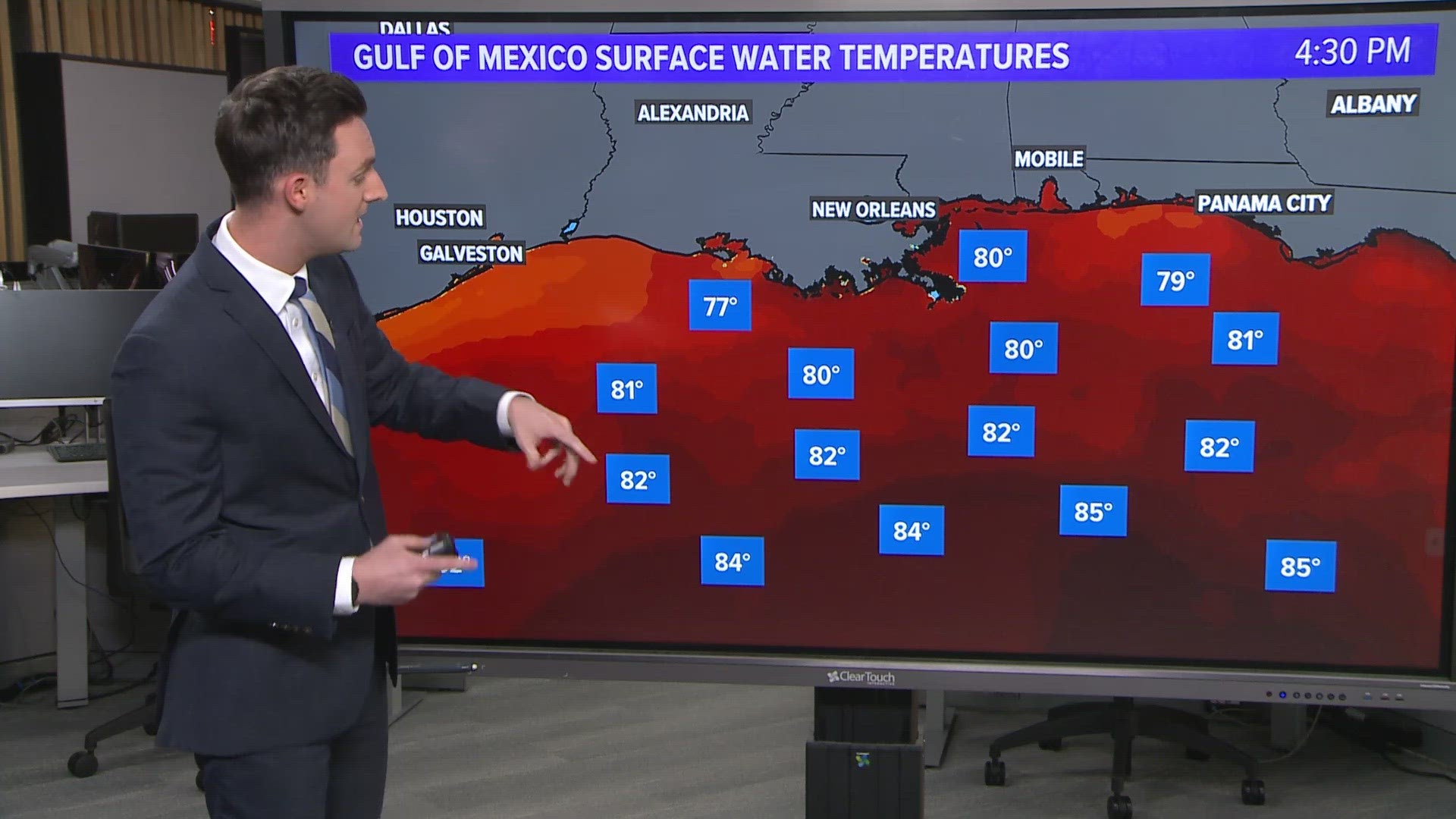 It's uncommon, but not unheard of, to have low-pressure form over the Gulf in April.