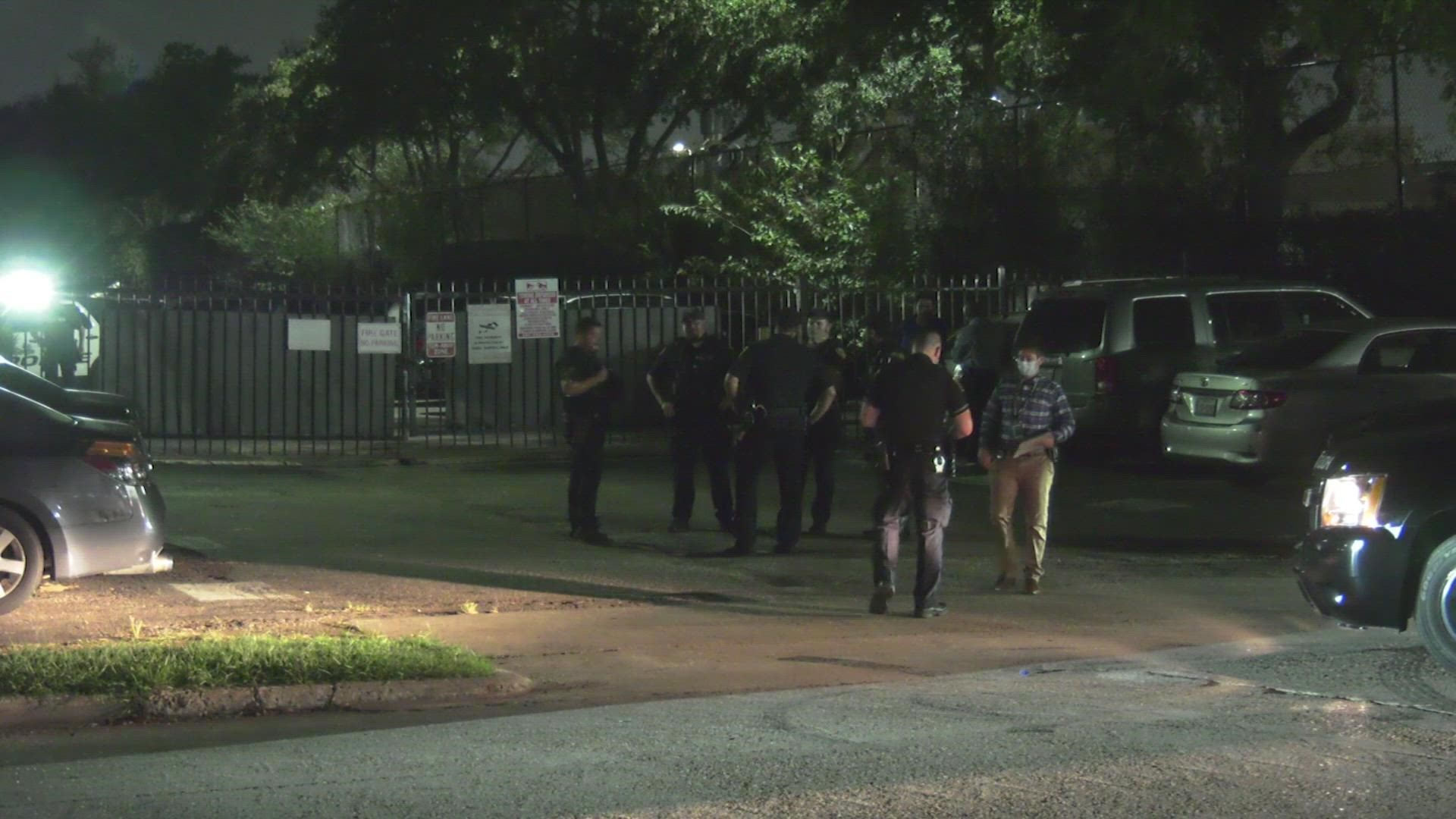 Family members told police the victim accidentally shot herself in the stomach at an apartment in the Sharpstown area.