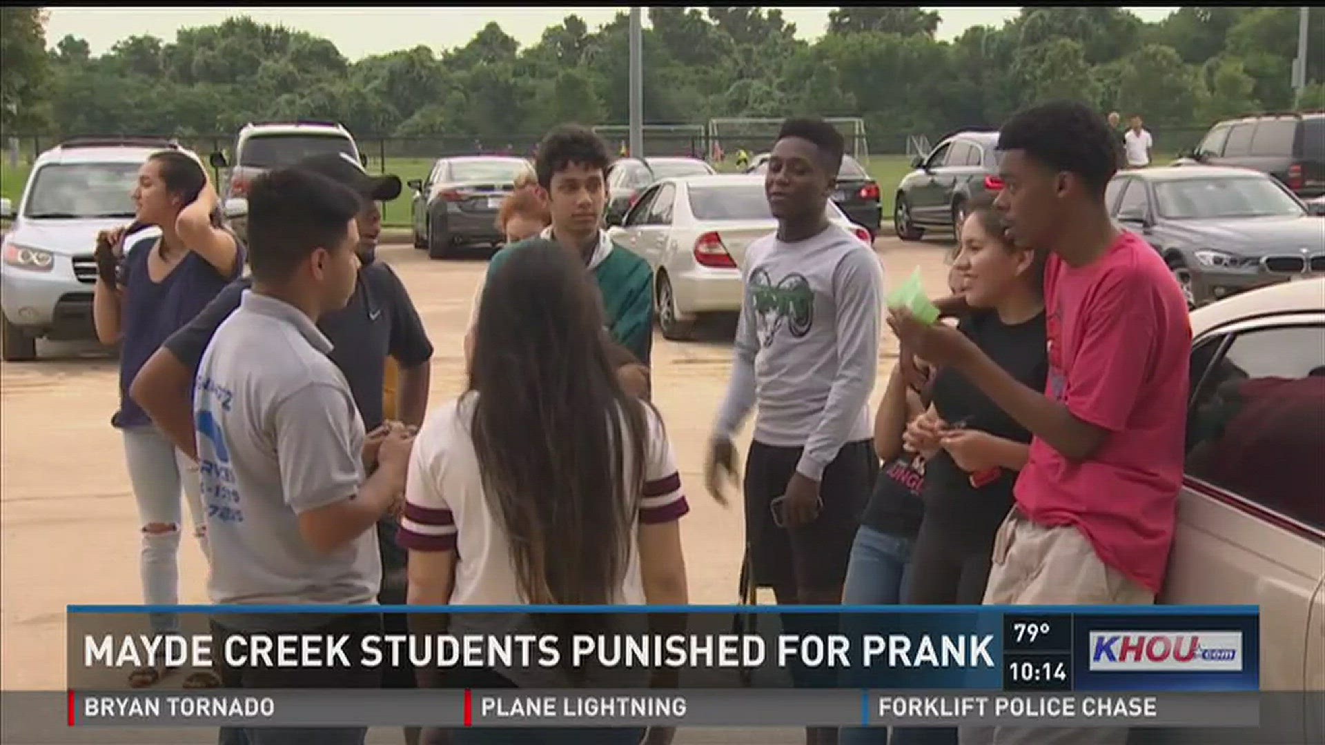 Seniors at Mayde Creek High School in Katy, Texas are being punished for a prank that got out of control on Thursday. Some of the students have been told they will not walk at their graduation.