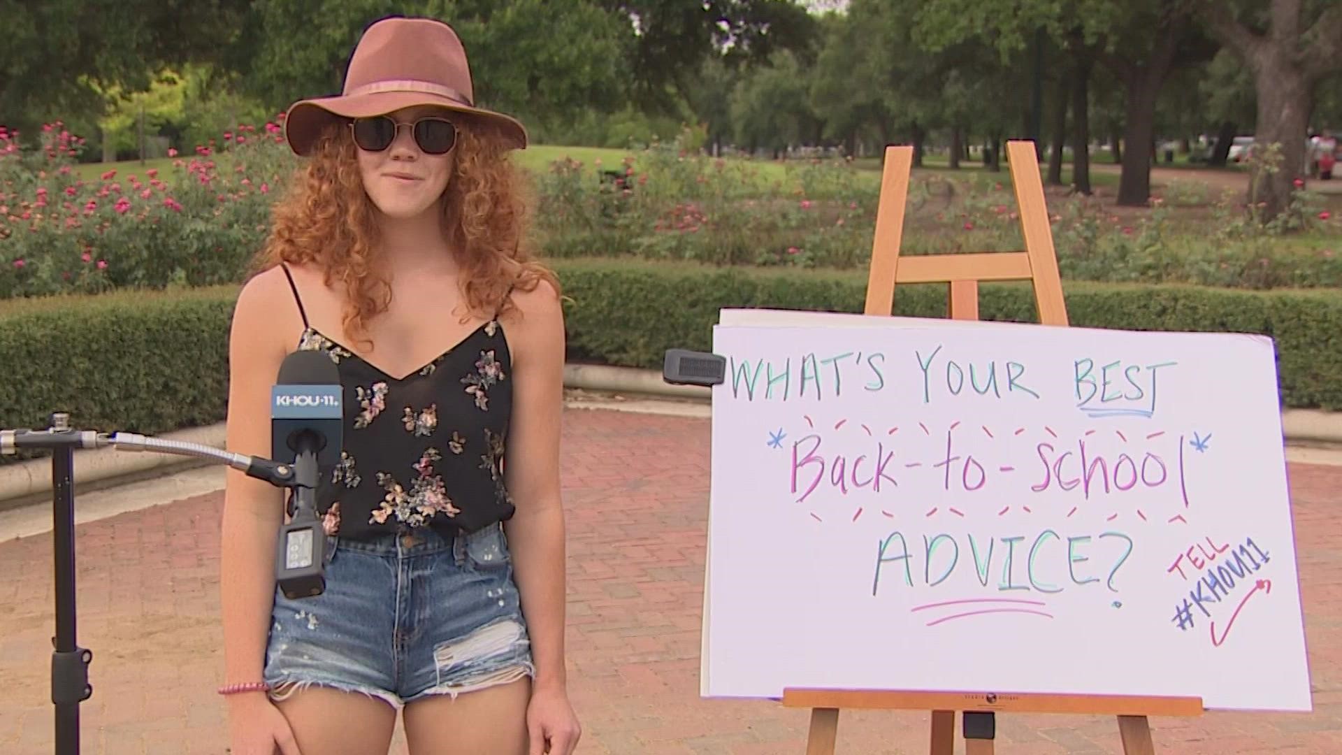 Reporter Michelle Choi ventured out to Hermann Park to ask parents, students and even teachers to share lessons their back-to-school advice.