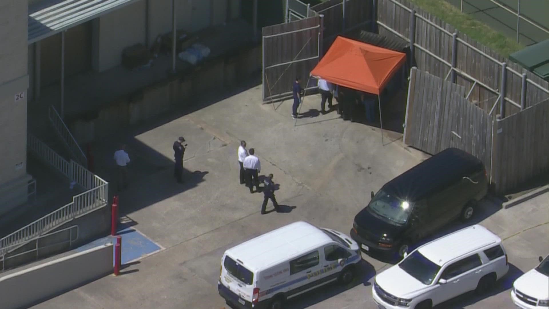 The body was found in a dumpster outside Austin Middle School Thursday.